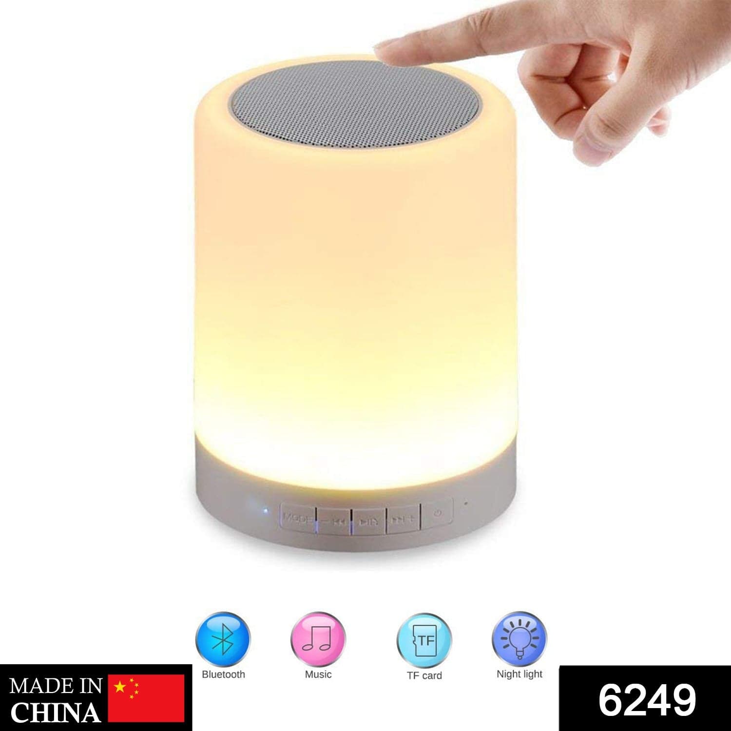 Wireless Night Light LED Touch Lamp Speaker Bluetooth speaker thumbnail 2