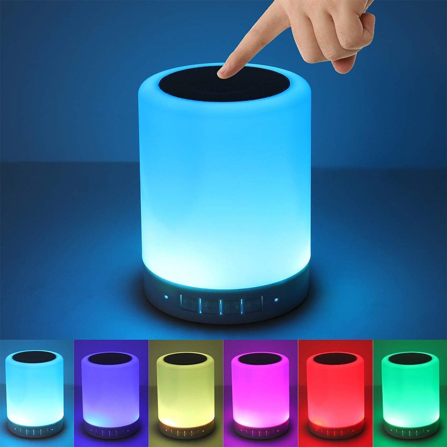 Wireless Night Light LED Touch Lamp Speaker Bluetooth speaker thumbnail 5
