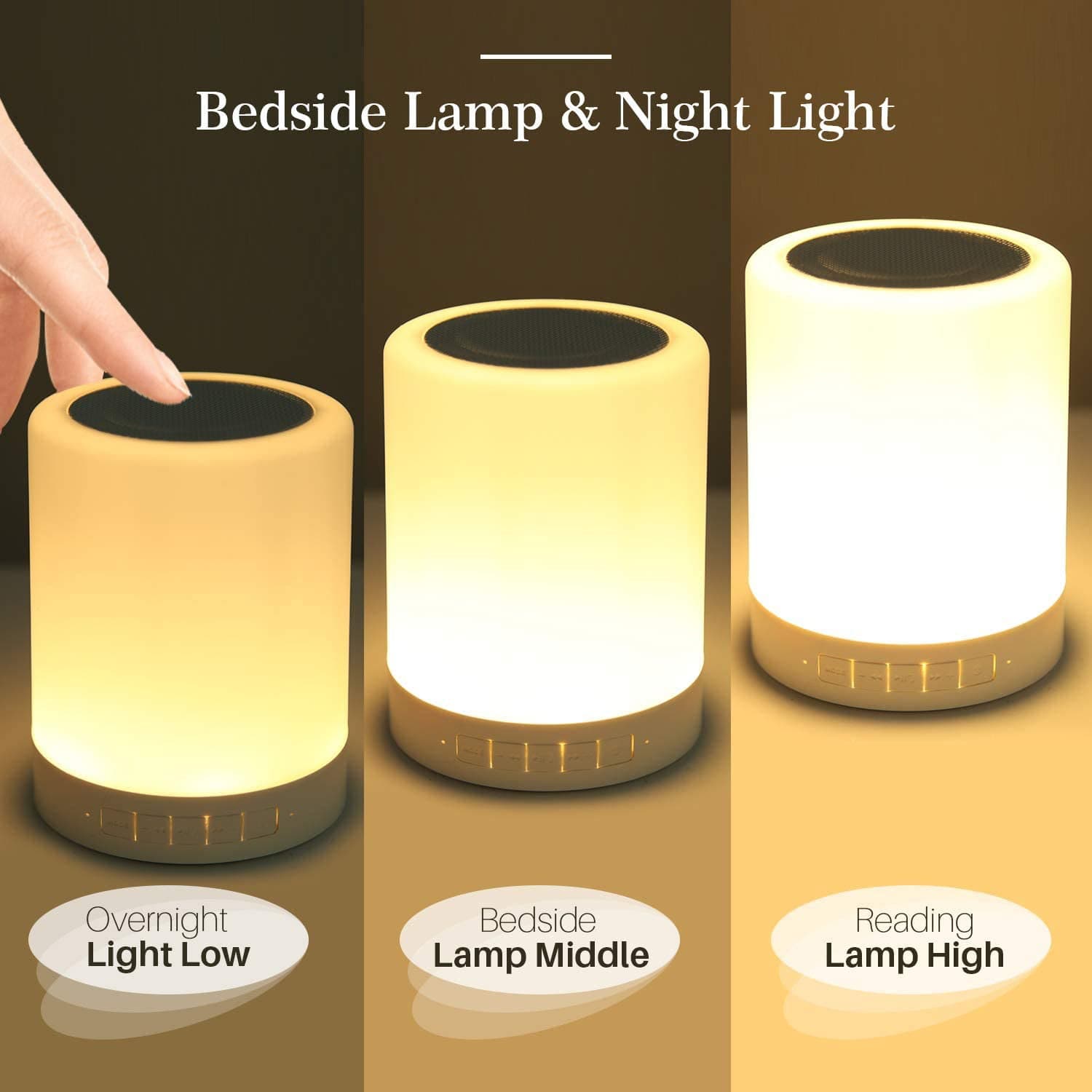 Wireless Night Light LED Touch Lamp Speaker Bluetooth speaker thumbnail 6