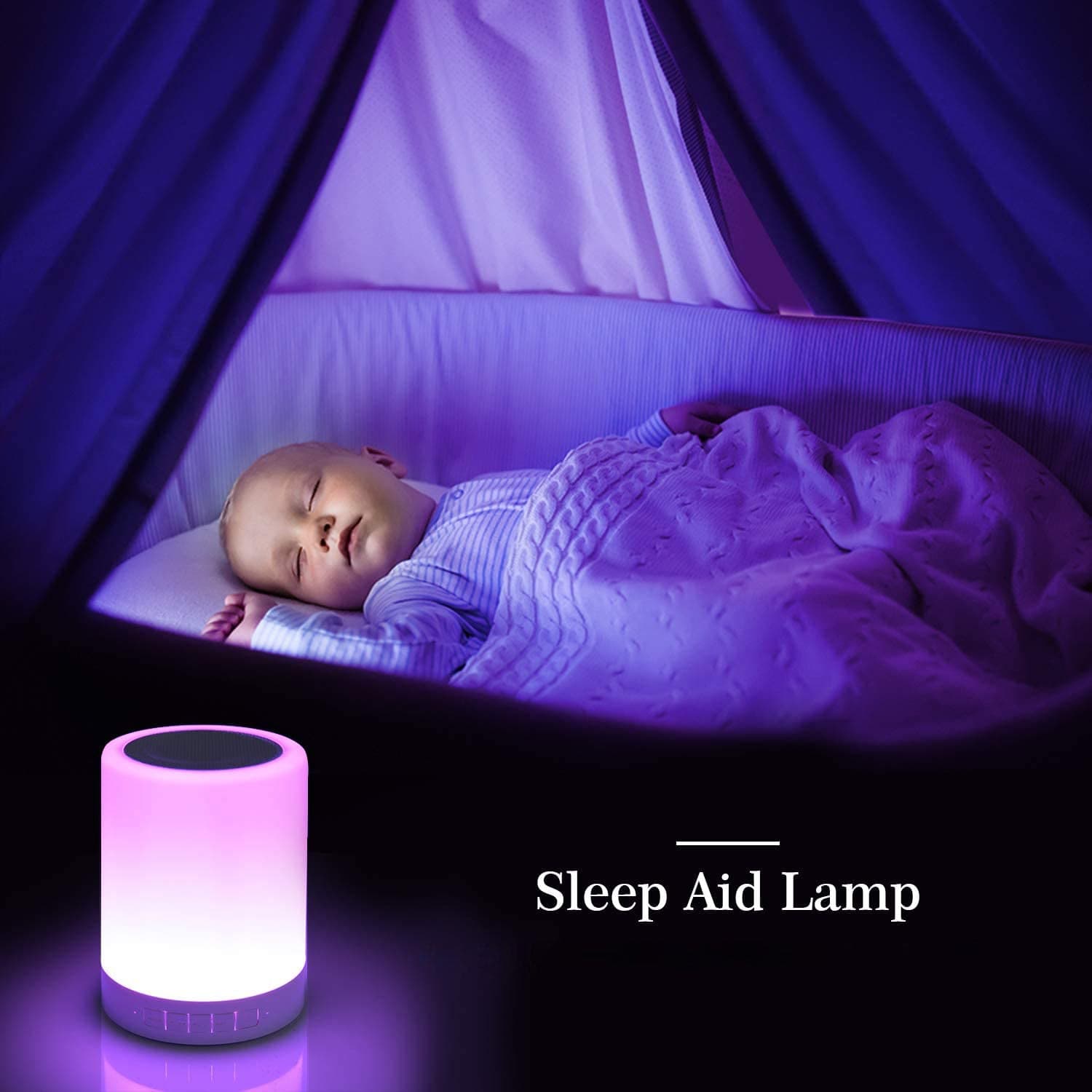 Wireless Night Light LED Touch Lamp Speaker Bluetooth speaker thumbnail 8