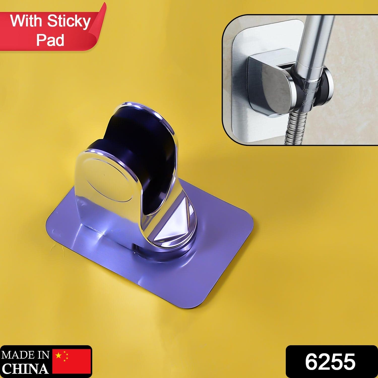 Shower Head Holder, Adhesive Handheld Shower Holder, with adhesive sticker to hold. thumbnail 2