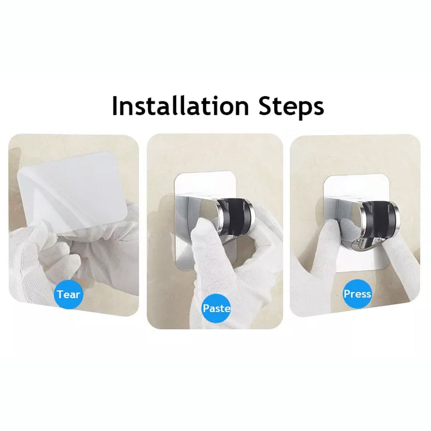 Shower Head Holder, Adhesive Handheld Shower Holder, with adhesive sticker to hold. thumbnail 6