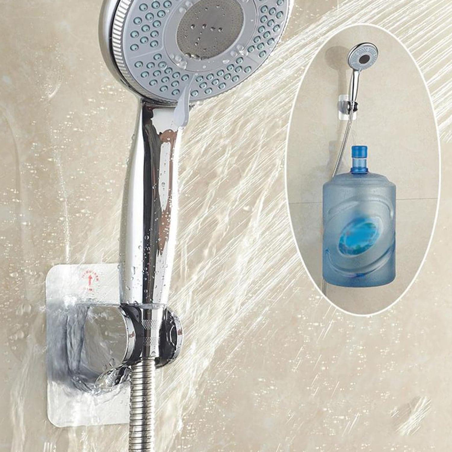 Shower Head Holder, Adhesive Handheld Shower Holder, with adhesive sticker to hold. thumbnail 7