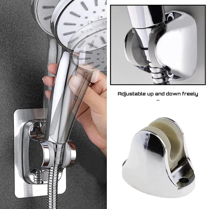 ADJUSTABLE HAND SHOWER HOLDER WITH FIXING SCREWS ADJUSTABLE BRACKET FOR BATHROOM (Loose) thumbnail 6