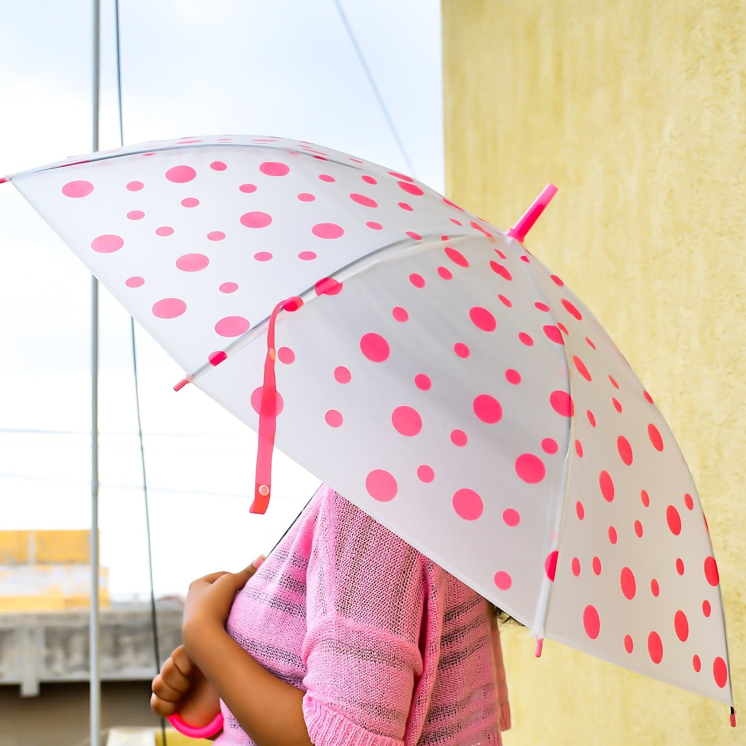 Dot Printed Umbrella for Men and Women Multicolor thumbnail 1