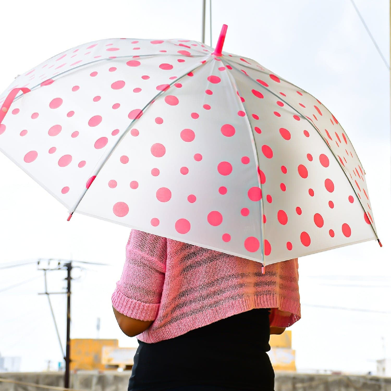 Dot Printed Umbrella for Men and Women Multicolor thumbnail 3