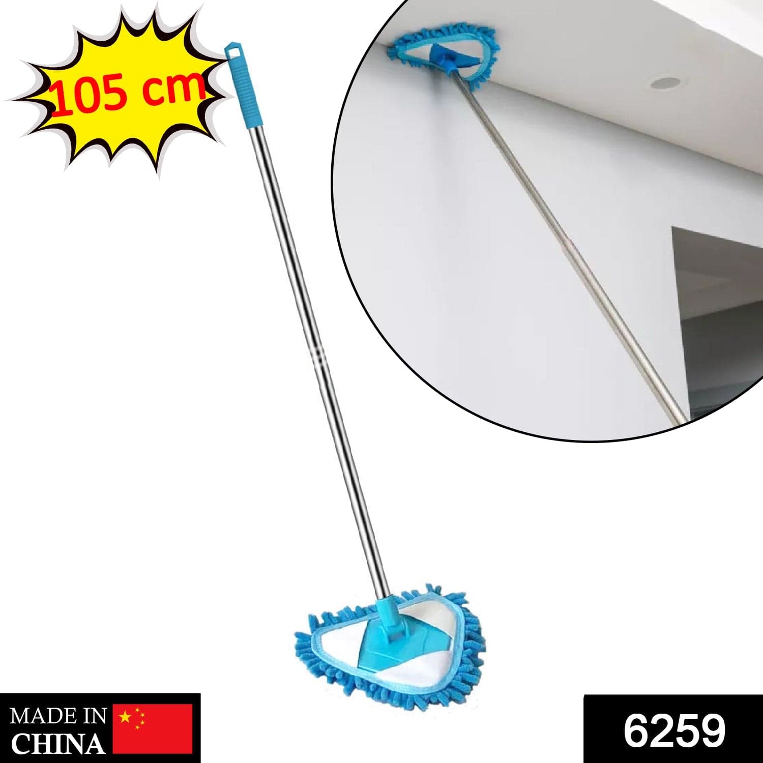 Rotatable Triangle Mop with Long Handle thumbnail 2