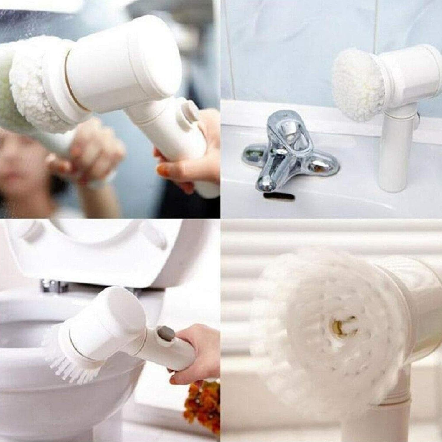 Portable Electric Cleaning Brush with 3 Replaceable Brush Heads (5 In 1) thumbnail 1