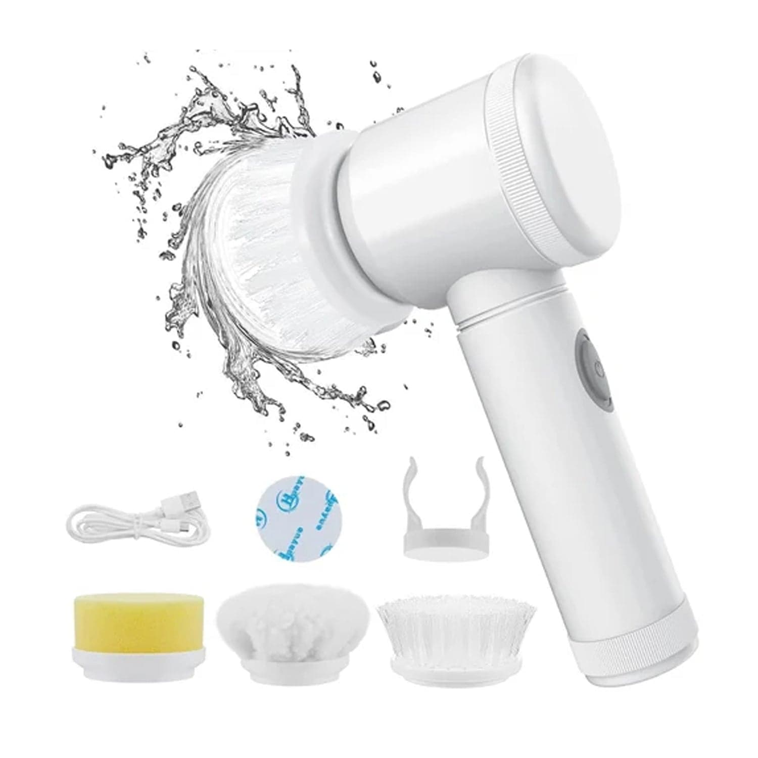 Portable Electric Cleaning Brush with 3 Replaceable Brush Heads (5 In 1) thumbnail 3