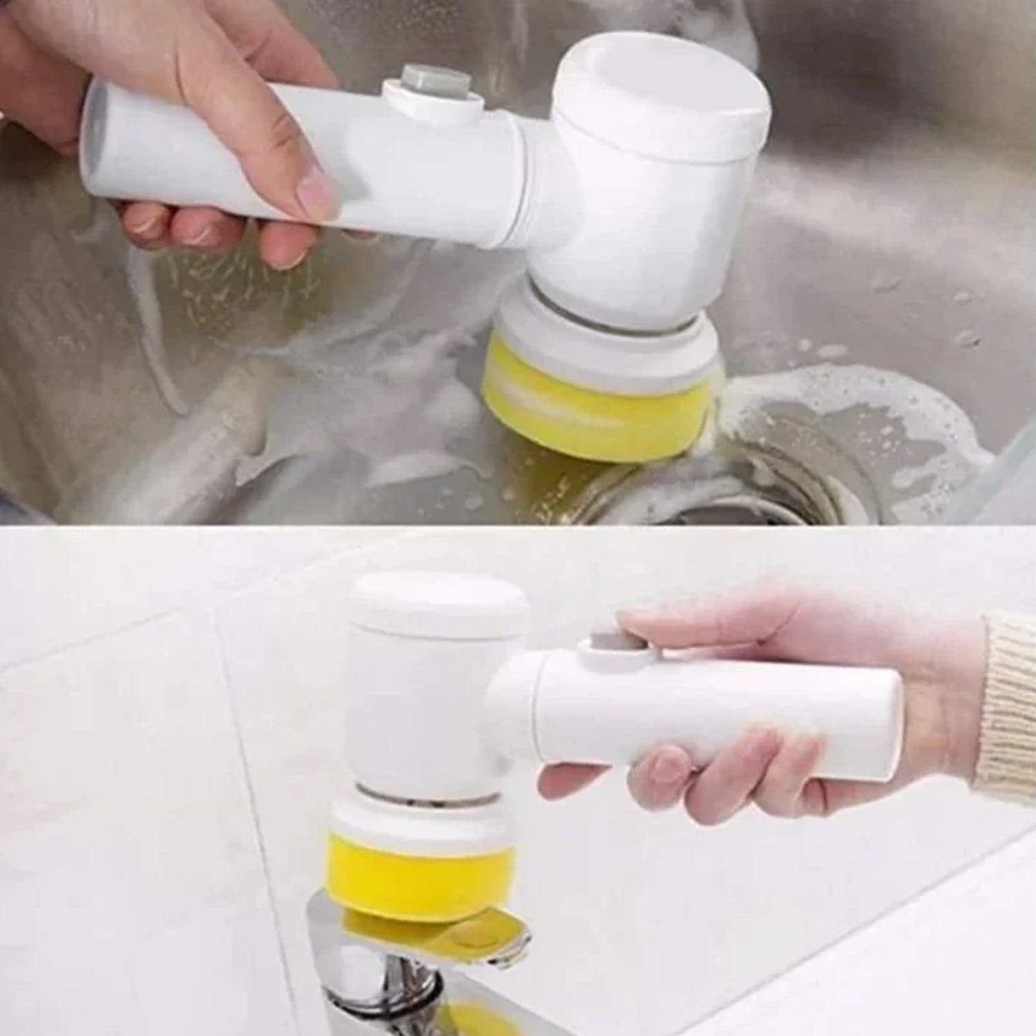 Portable Electric Cleaning Brush with 3 Replaceable Brush Heads (5 In 1) thumbnail 6