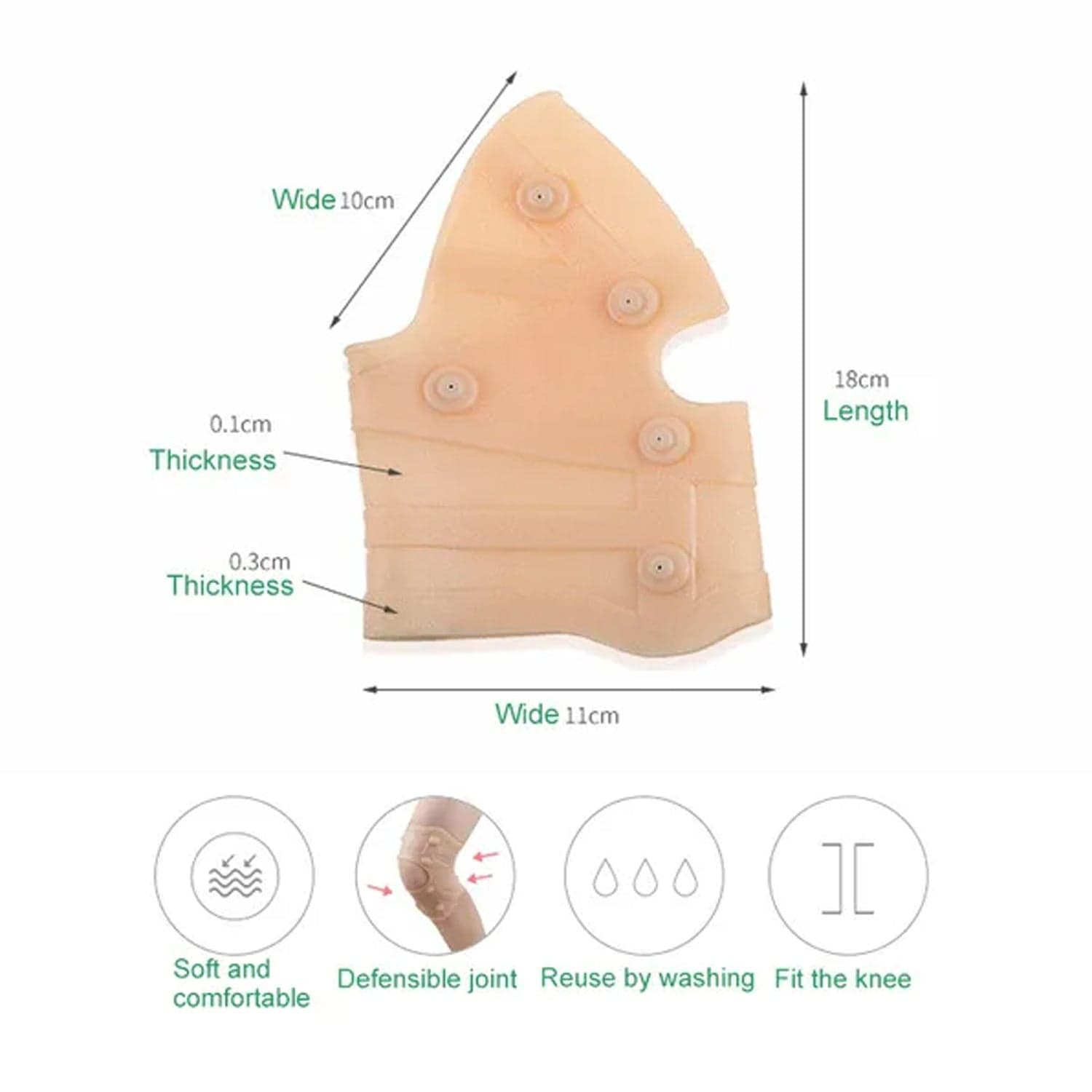 Silicone Ultra Thin Waterproof Knee Pad,1pc of magnetic knee pads thumbnail 5