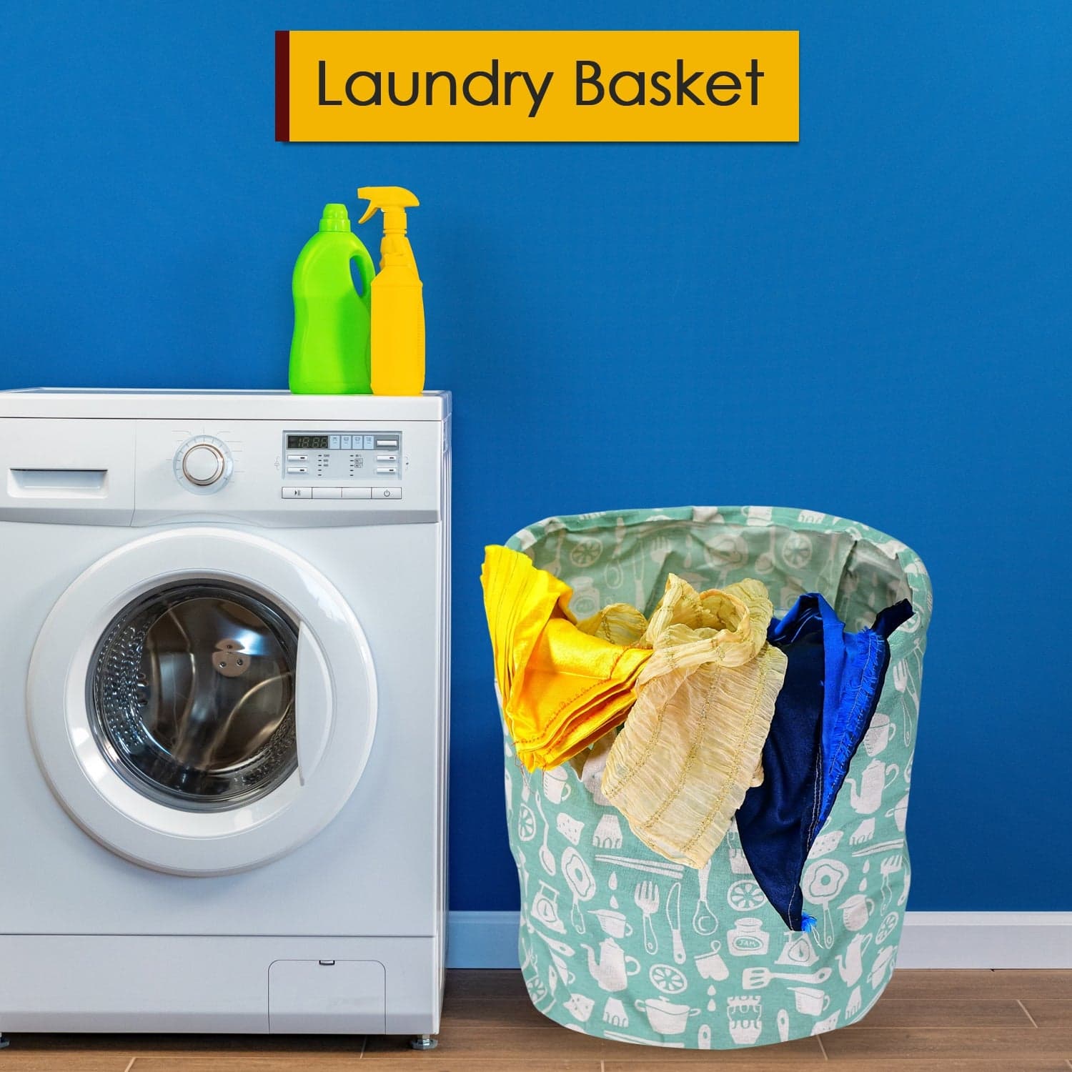 Durable and Collapsible Laundry storage Bag with Handles Clothes & Toys Storage Foldable Laundry Bag for Dirty Clothes. thumbnail 5