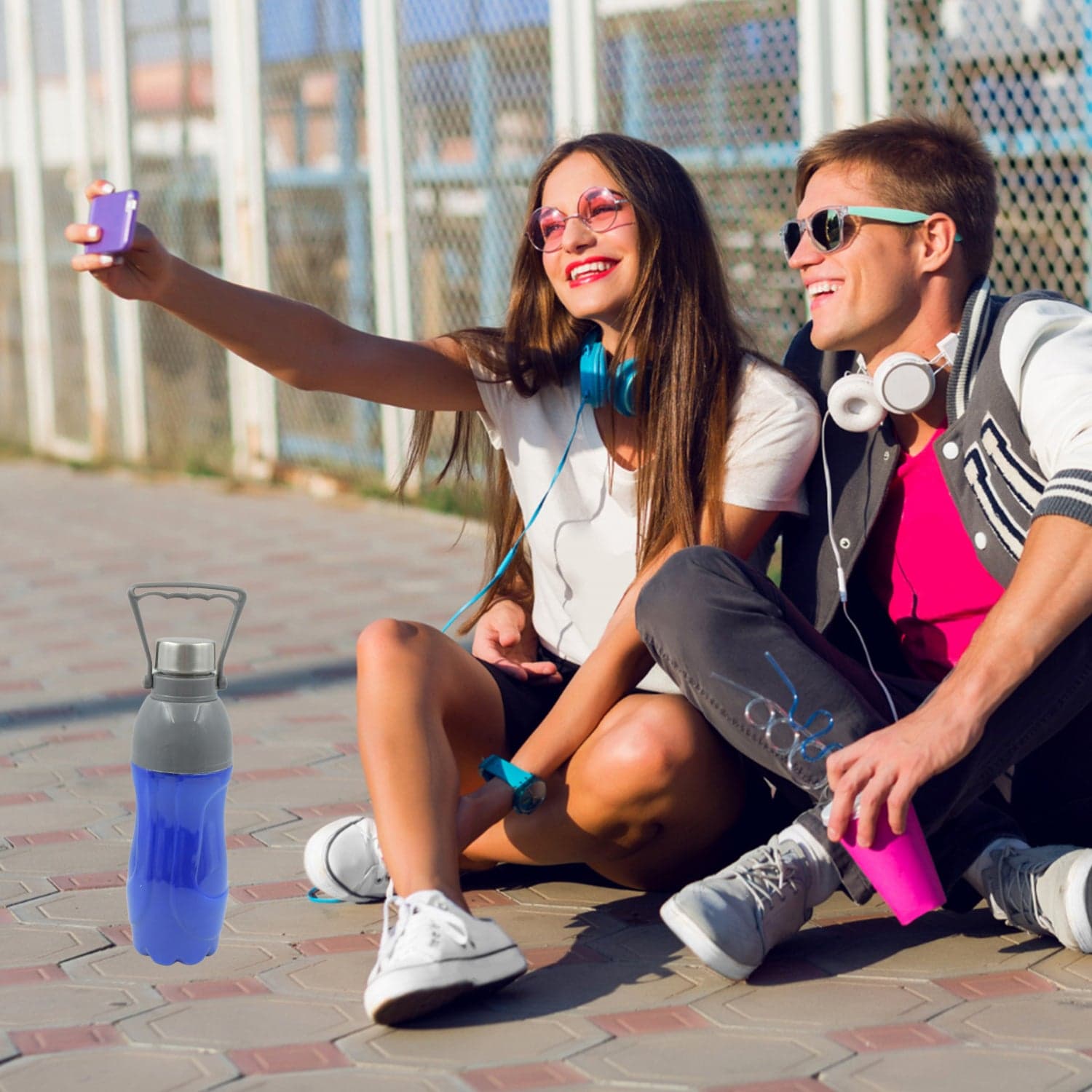 Plastic Sports Bottle (1.8L): Insulated, Leakproof, BPA-Free (Mix Color) thumbnail 5