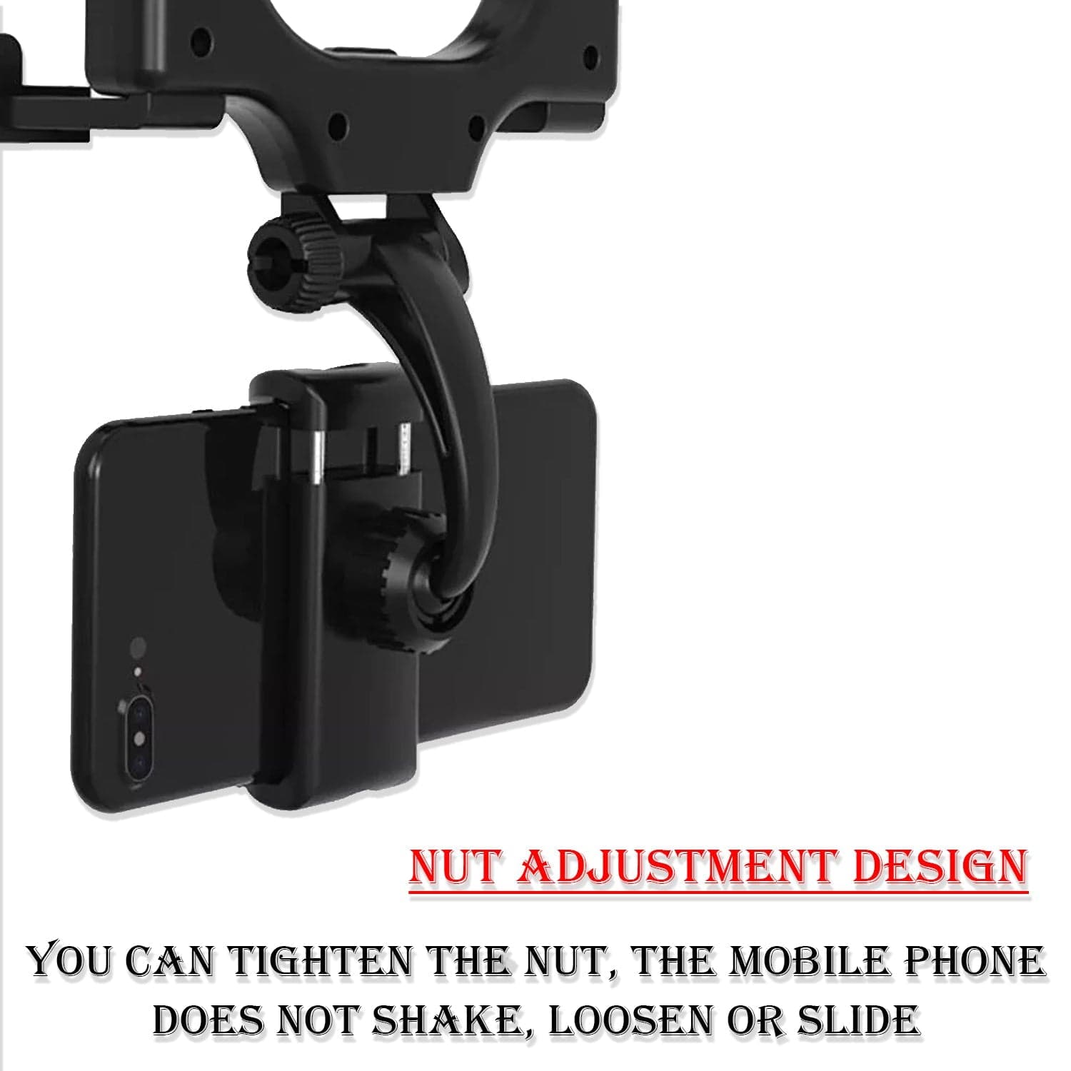 Rear View Mobile Holder Universal Vehicle Rear View Mirror Mobile phone Mount Stand thumbnail 6