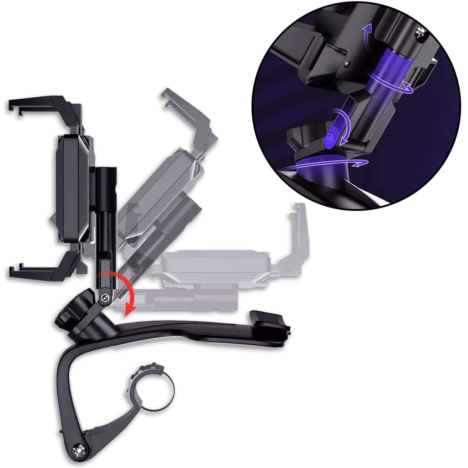 Car Mobile Phone Holder Mount Stand with 360 Degree. Stable One Hand Operational Compatible with Car Dashboard. thumbnail 4