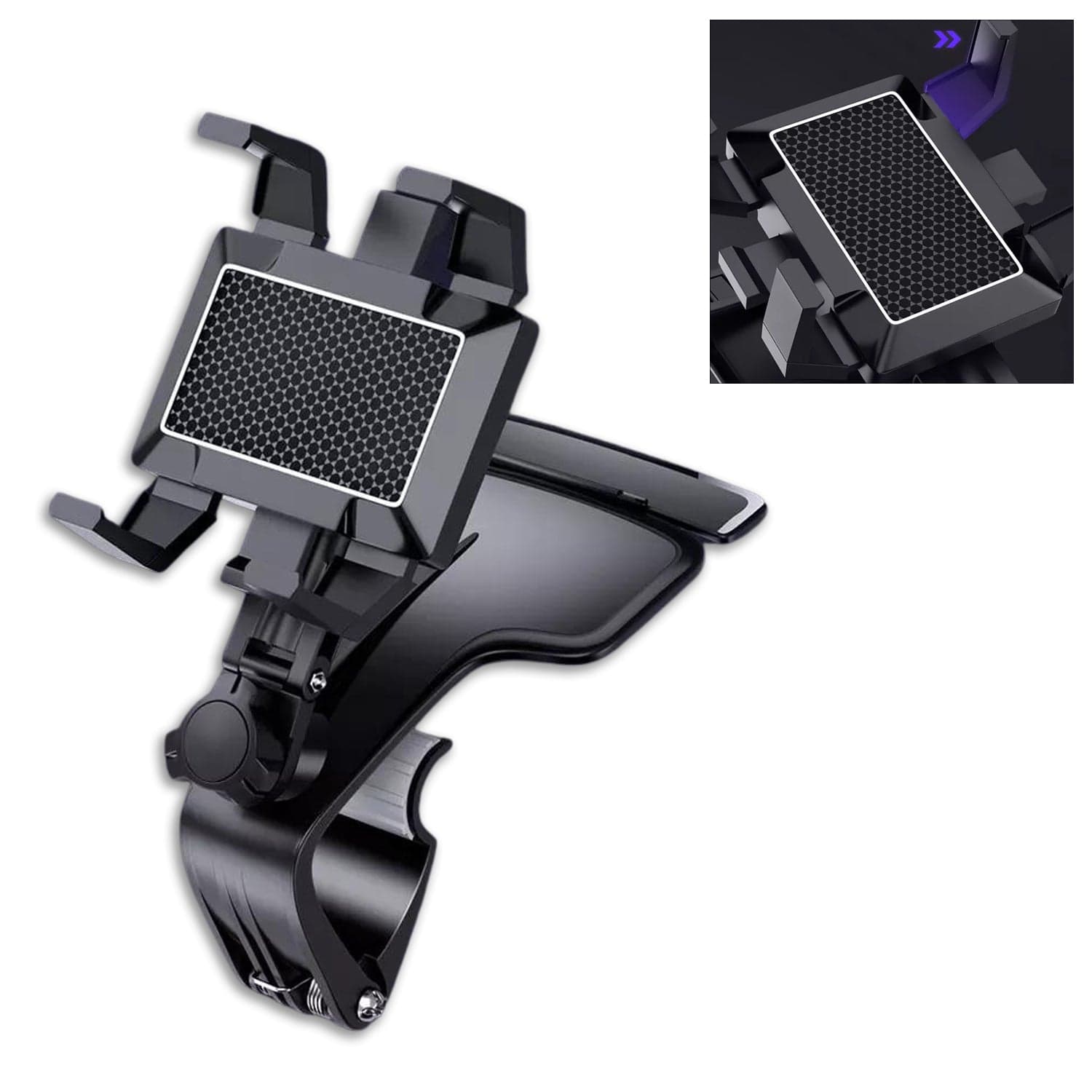 Car Mobile Phone Holder Mount Stand with 360 Degree. Stable One Hand Operational Compatible with Car Dashboard. thumbnail 7