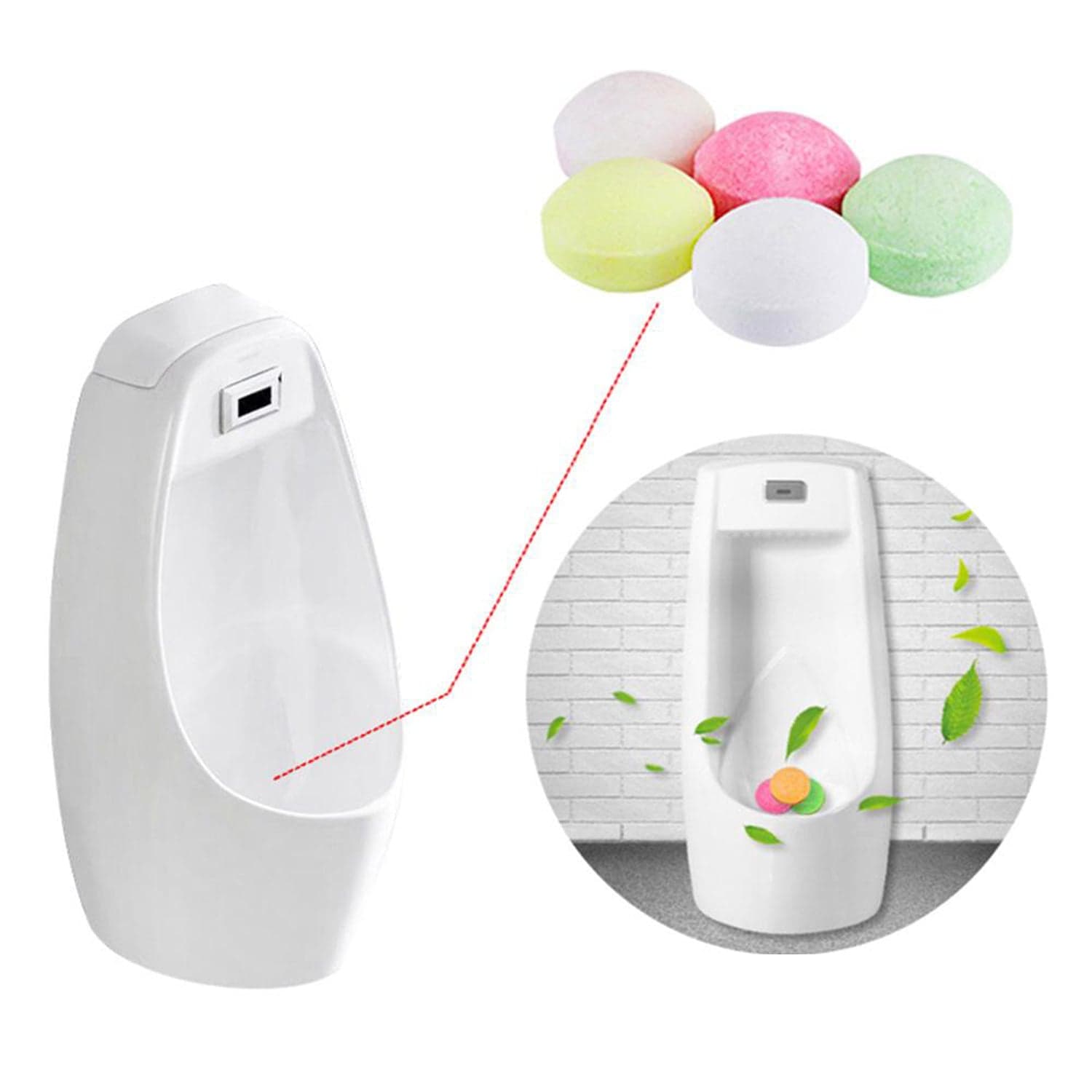 Urinal Deodorizing Blocks - 6-Piece Fragrance Cubes for Bathroom & Toilet Freshening thumbnail 2
