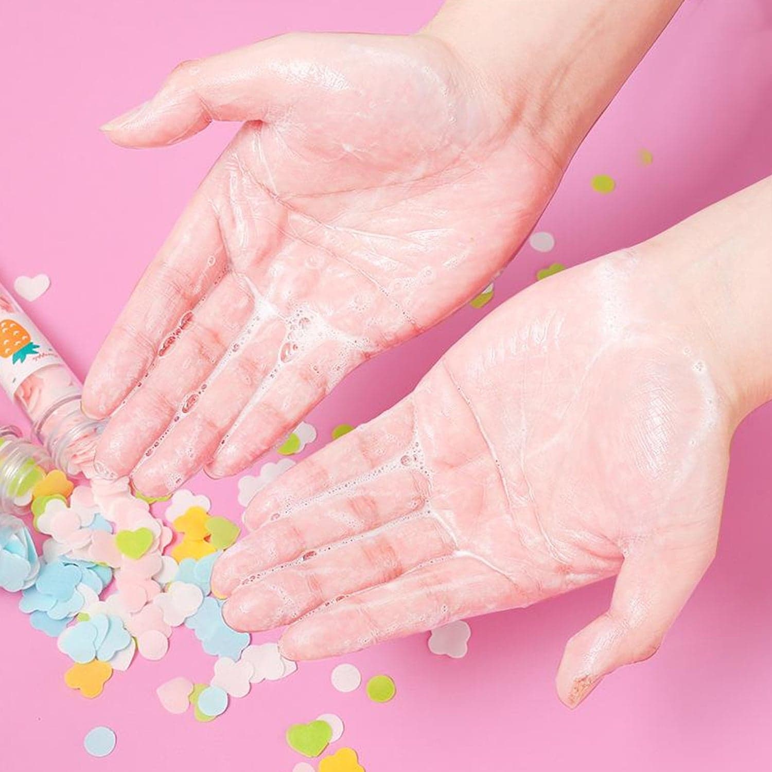 Portable Hand Washing Bath Flower Shape Paper Soap Strips In Test Tube Bottle thumbnail 5
