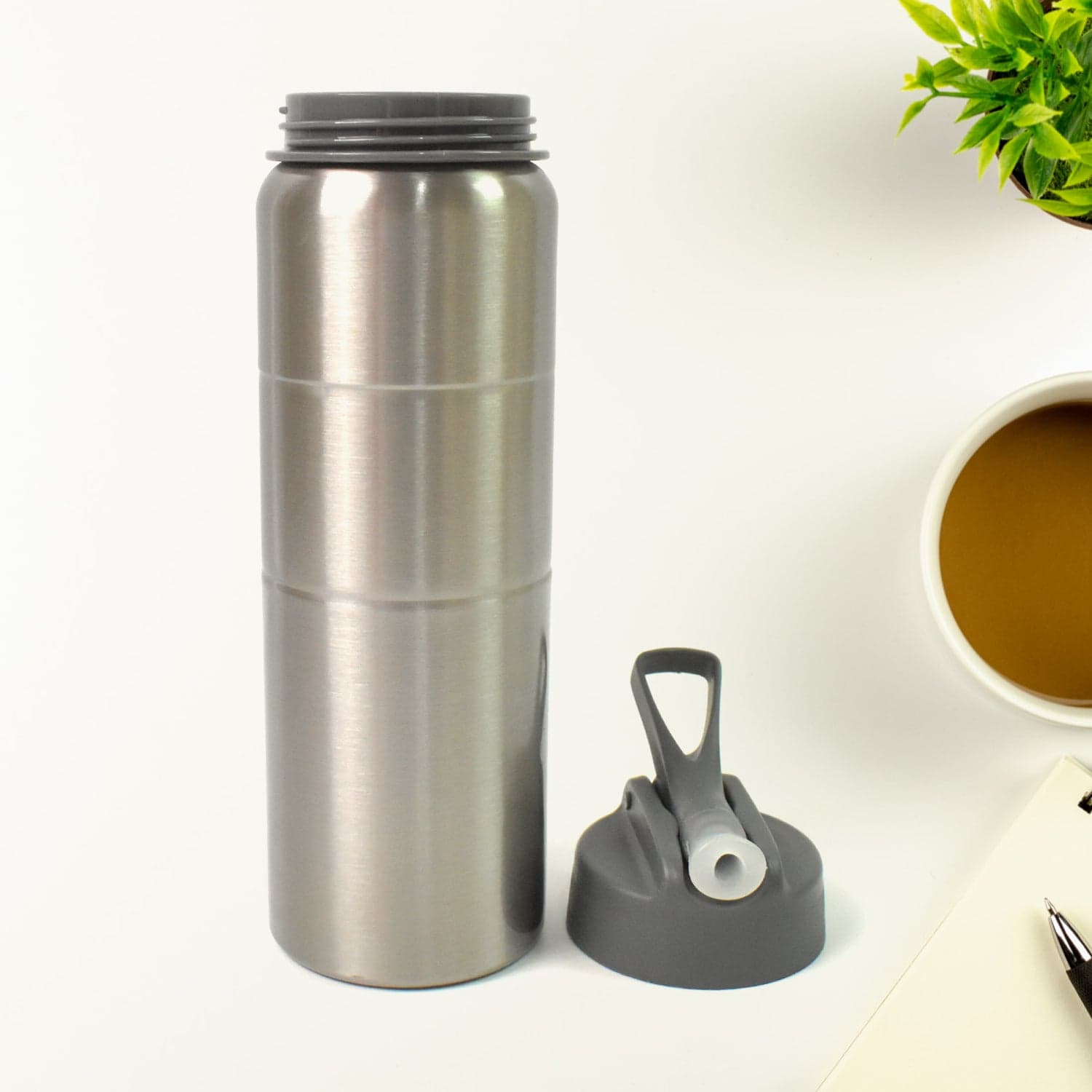 Steel Water Bottle | Fridge Water Bottle with straw (750ML) thumbnail 1