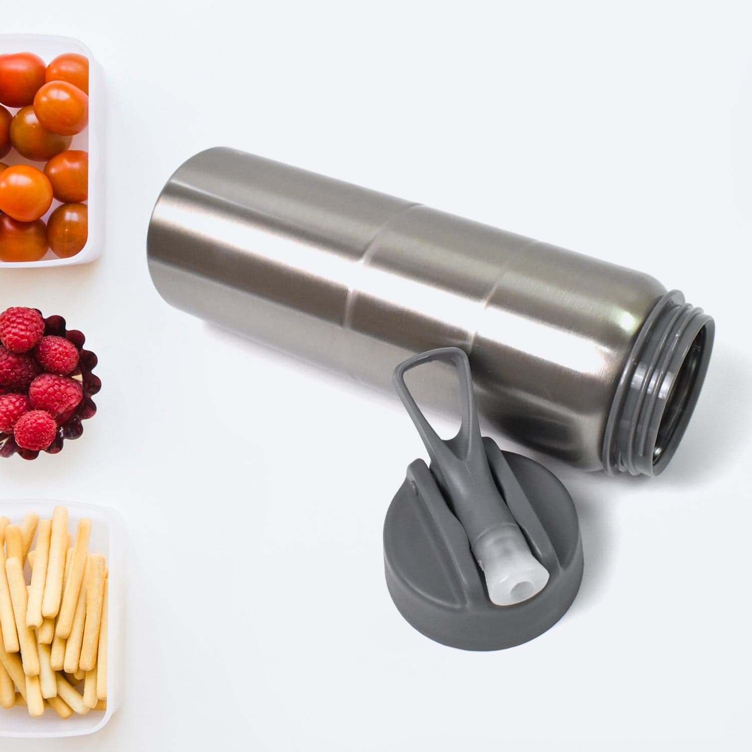 Steel Water Bottle | Fridge Water Bottle with straw (750ML) thumbnail 3
