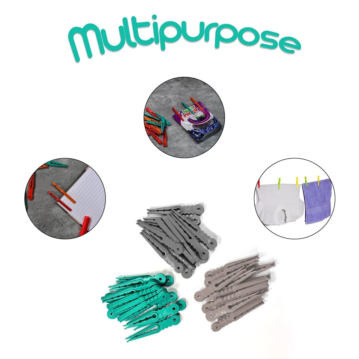 36Pcs MULTIPURPOSE PLASTIC CLOTH HANGING PEGS / CLIPS - 36 PCS thumbnail 4