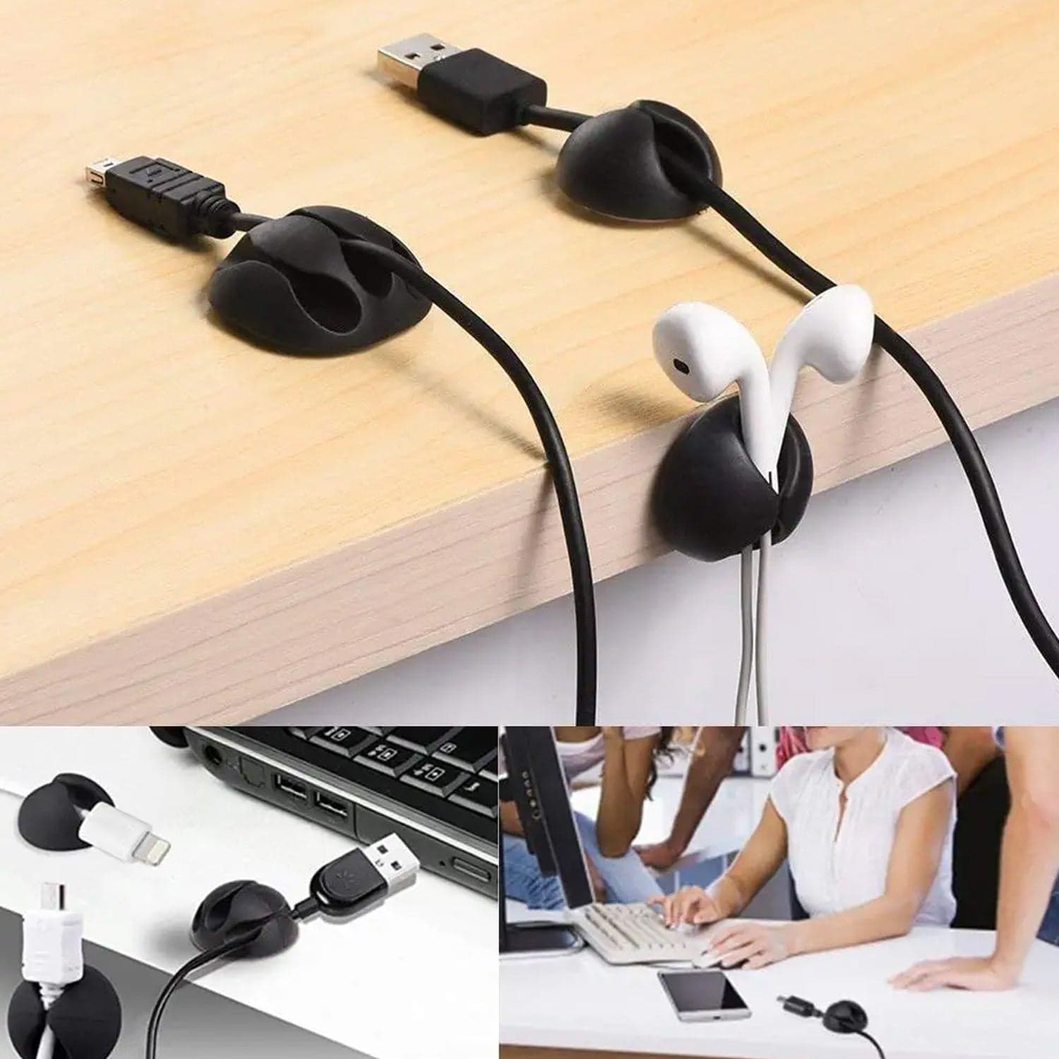 Cable Holder & Supporter of Secure & Organize All Types of Cables (10 Pc) thumbnail 3