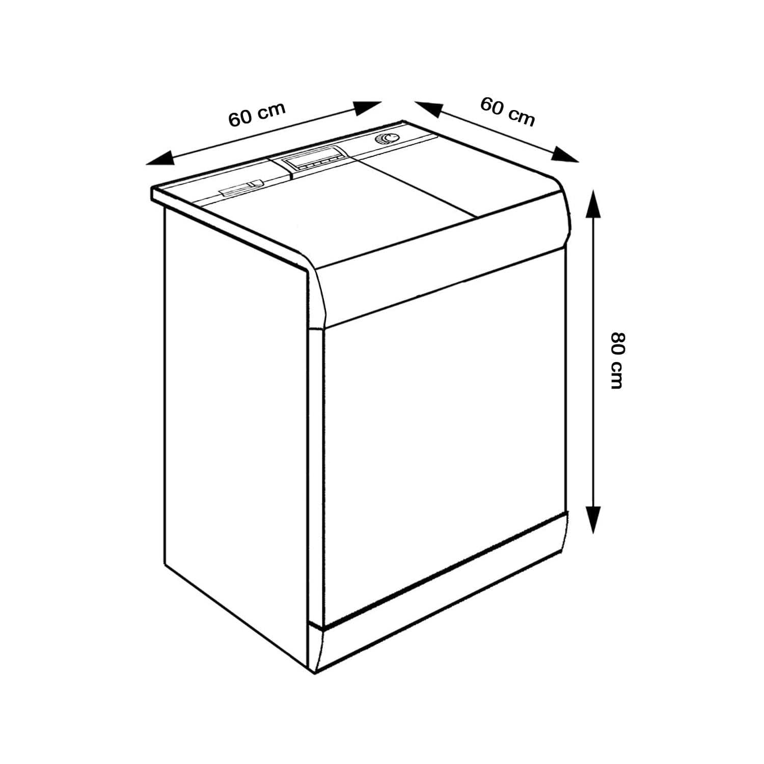 Waterproof Washing Machine Cover (size : 80x60x60 Cm) thumbnail 5