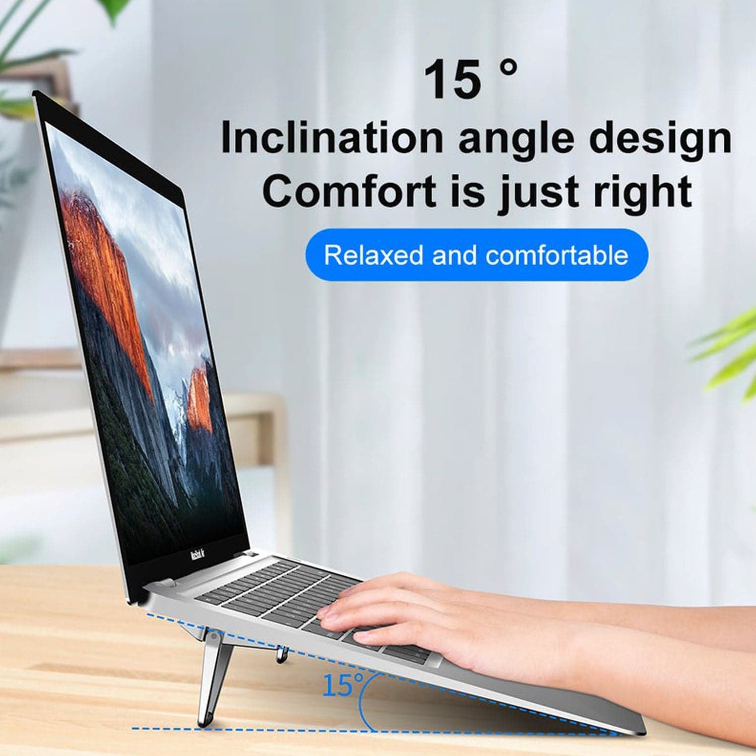Mini Premium Metal Folding Portable Stand Compatible With Every Laptop thumbnail 3