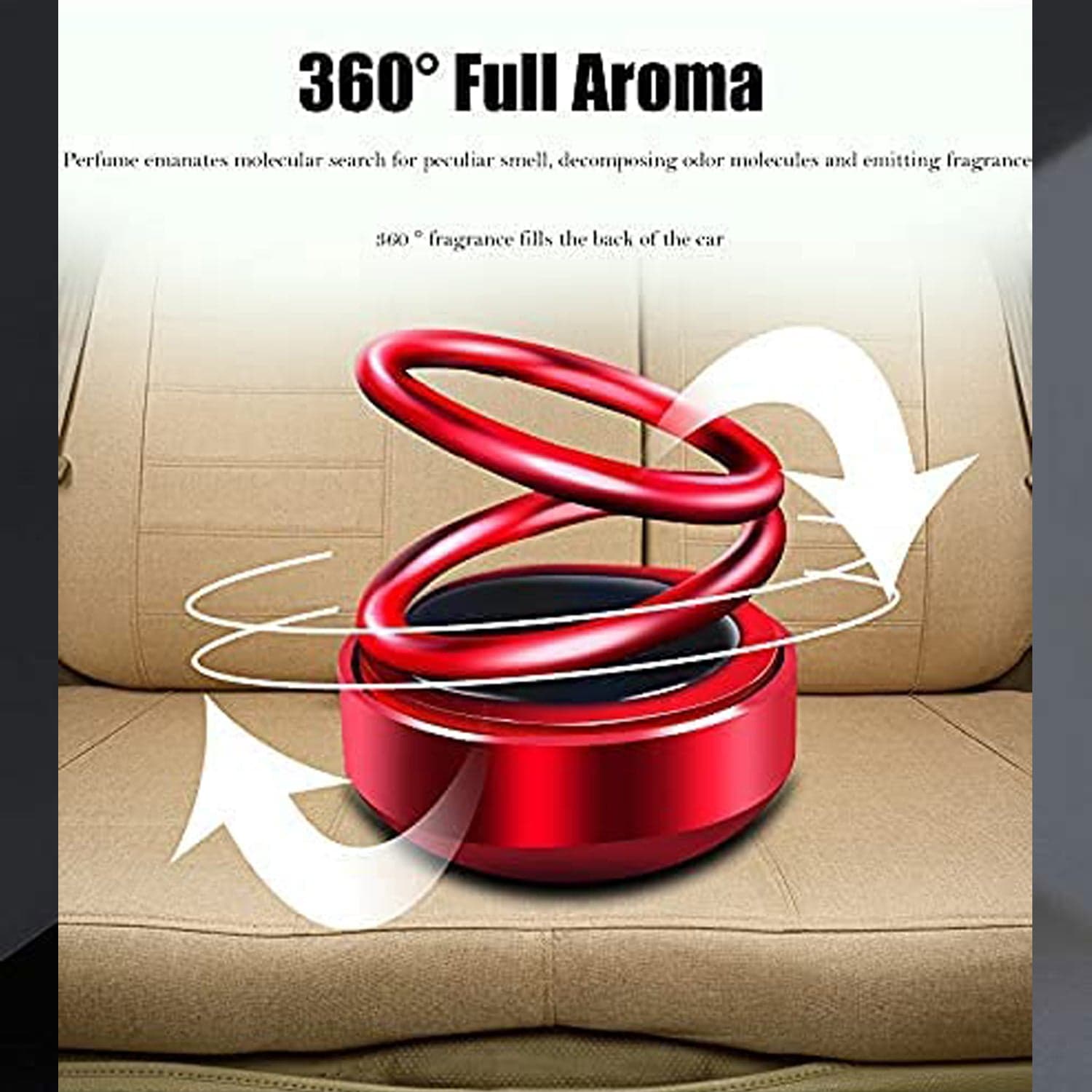 Solar Car Aroma Diffuser 360° Rotating Design, Air Freshener for Car, Home, Office thumbnail 6