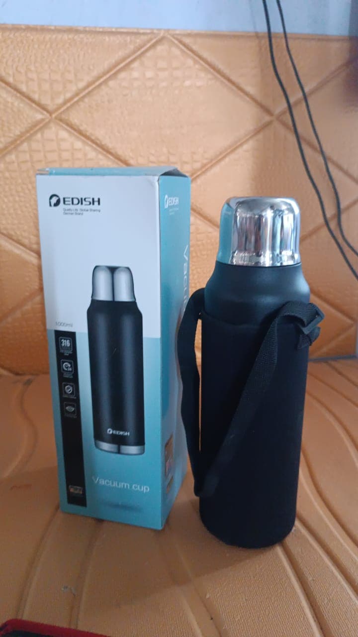 Stainless Steel Vacuum Water Bottle of Hot & Cold Insulated Flask (1000 ML Approx) thumbnail 8