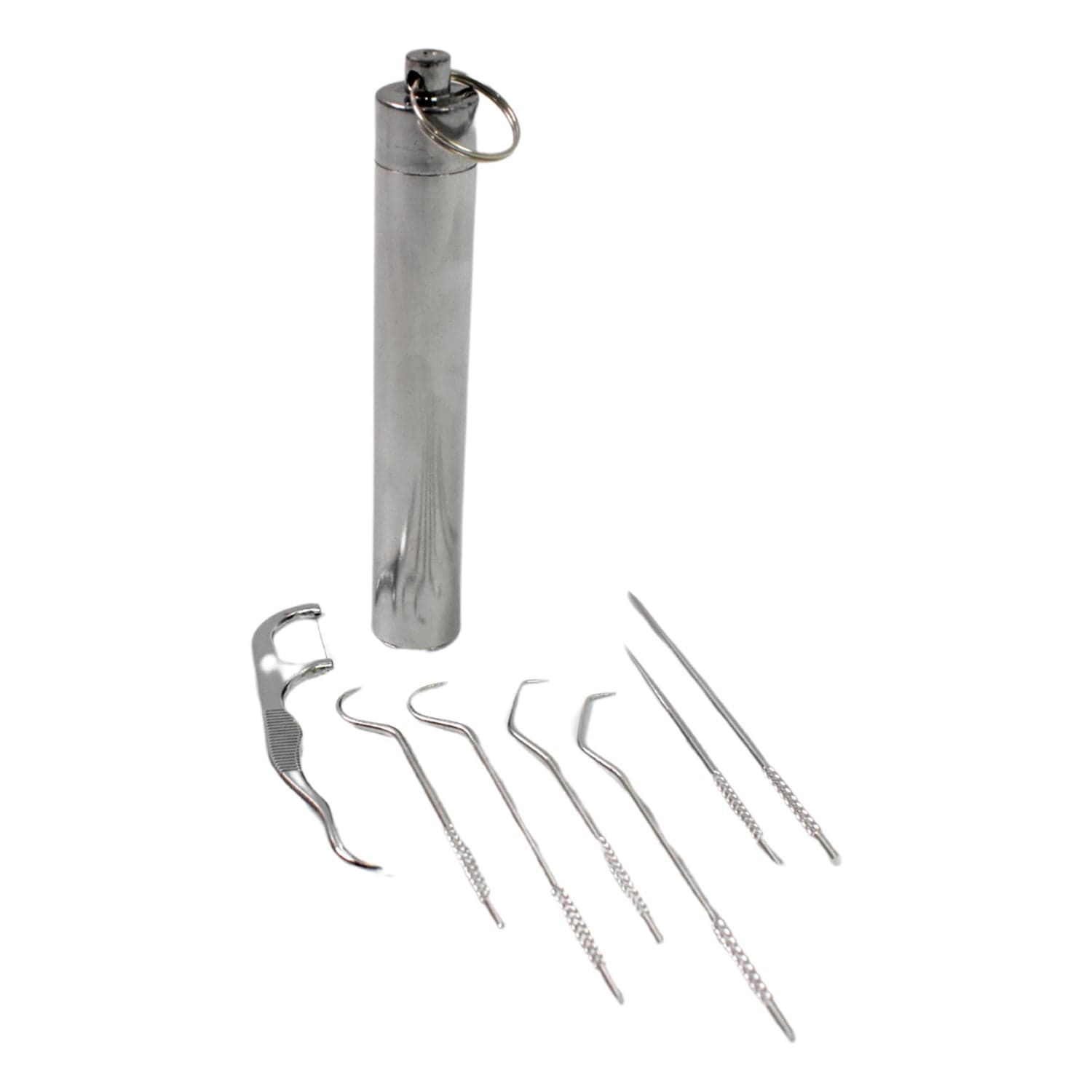 7 IN 1 STAINLESS STEEL TOOTHPICK FLOSSIER SET (1 SET / With Case) thumbnail 5