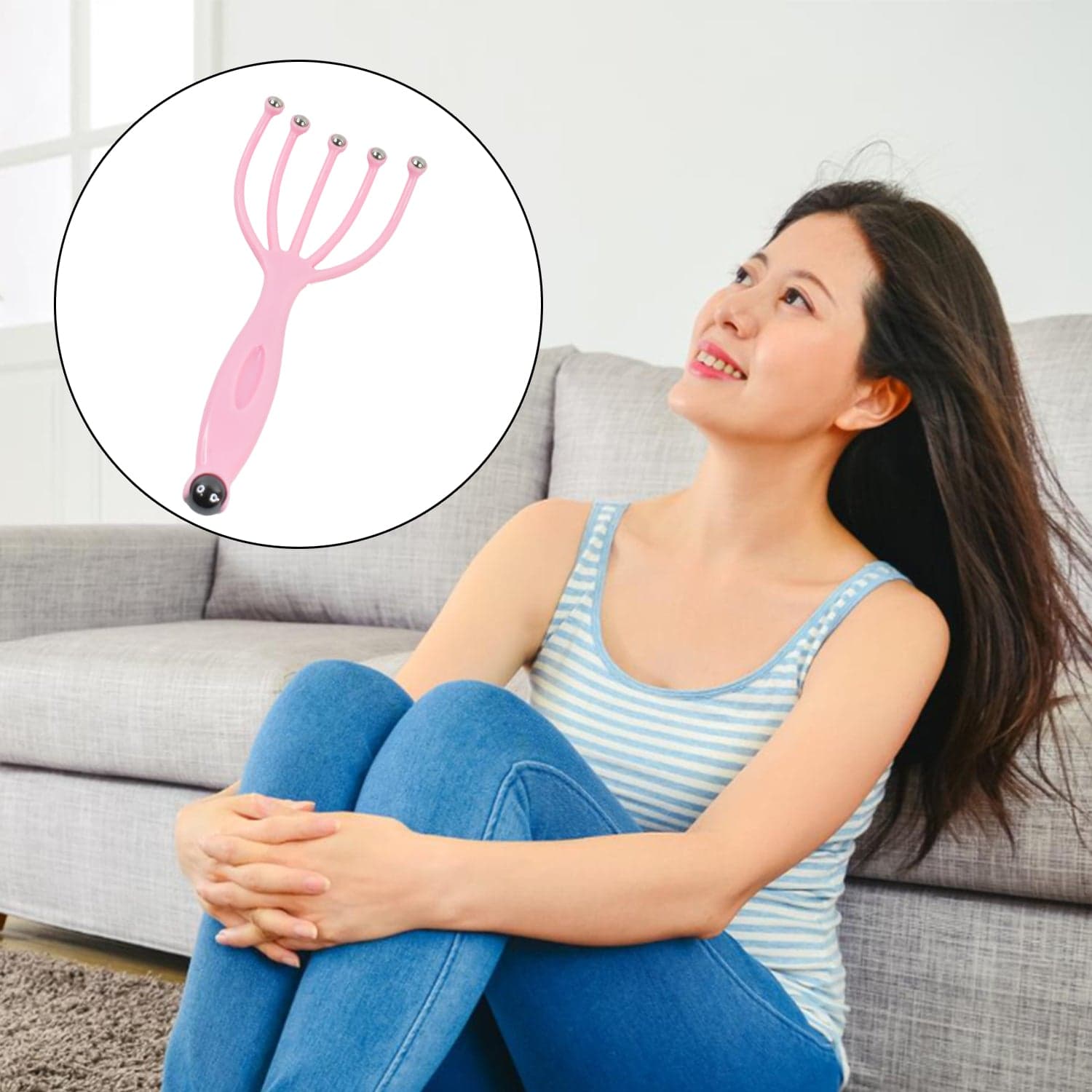 Scalp Massager Handheld Portable Head Massager (1 Pc) thumbnail 4