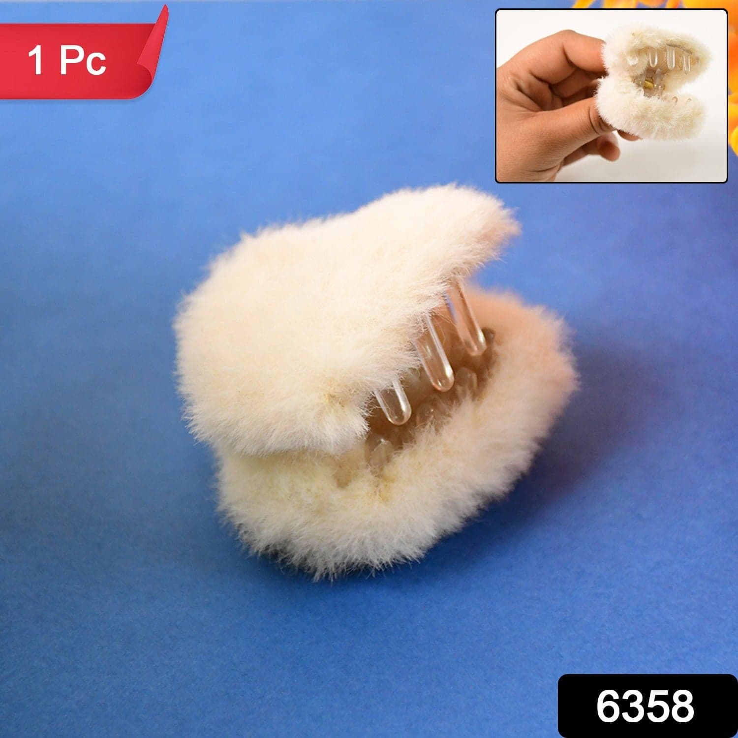 Hair Claw Clips, Plastic Fluffy Hair Claw Hair (1 Pc), Hair accessories thumbnail 2