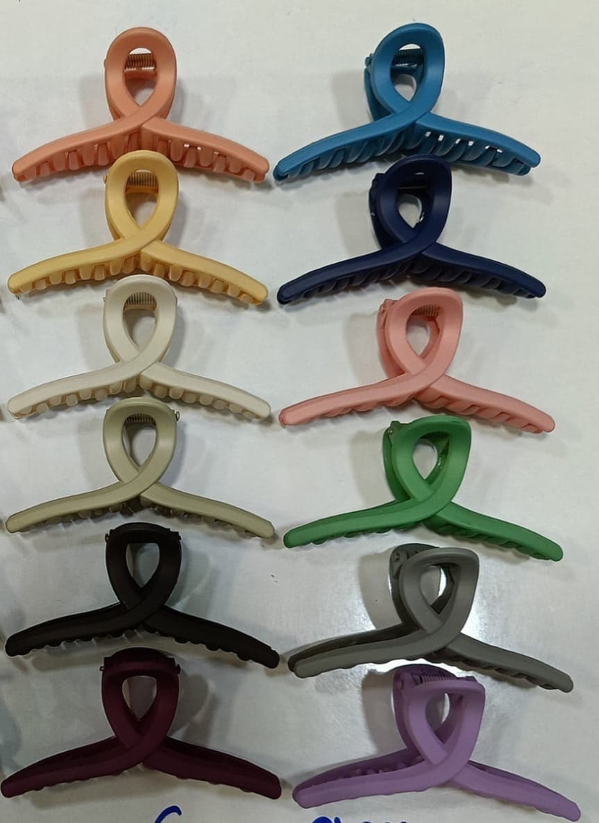 Plastic Hair Claw Clips Strong Clips (1 Pc / Mix Design & Color), Hair accessories thumbnail 8