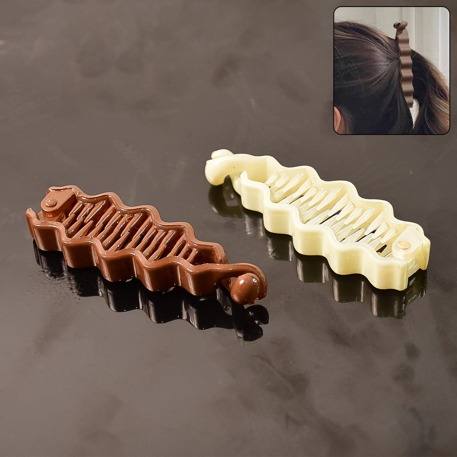 Plastic Hair Claw Clips Strong Clips (1 Pc / Mix Color), Hair accessories thumbnail 1