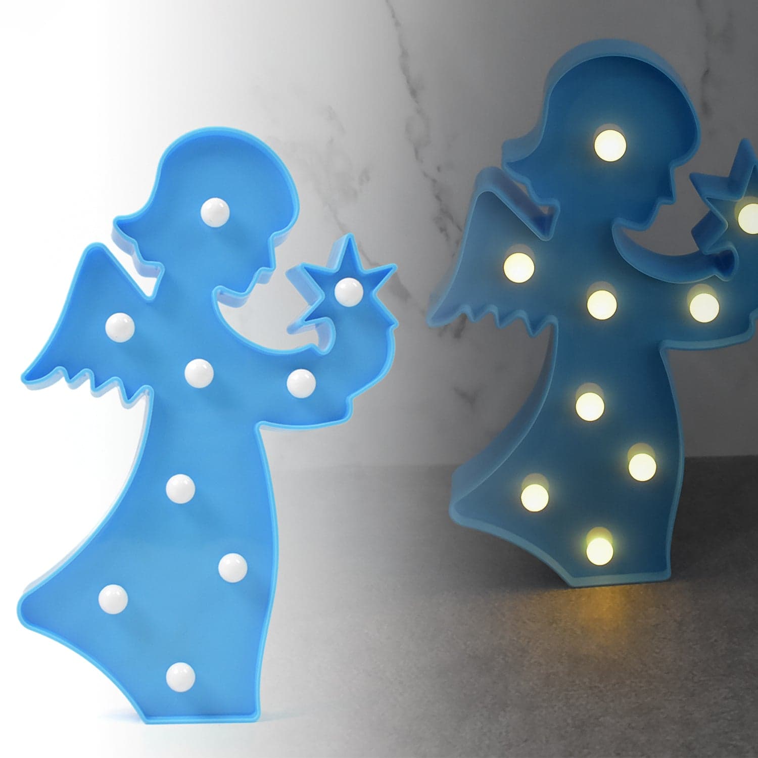 LED Angel Shape Night Light Desk Lamp (1 Pc / Battery Not Included) thumbnail 1