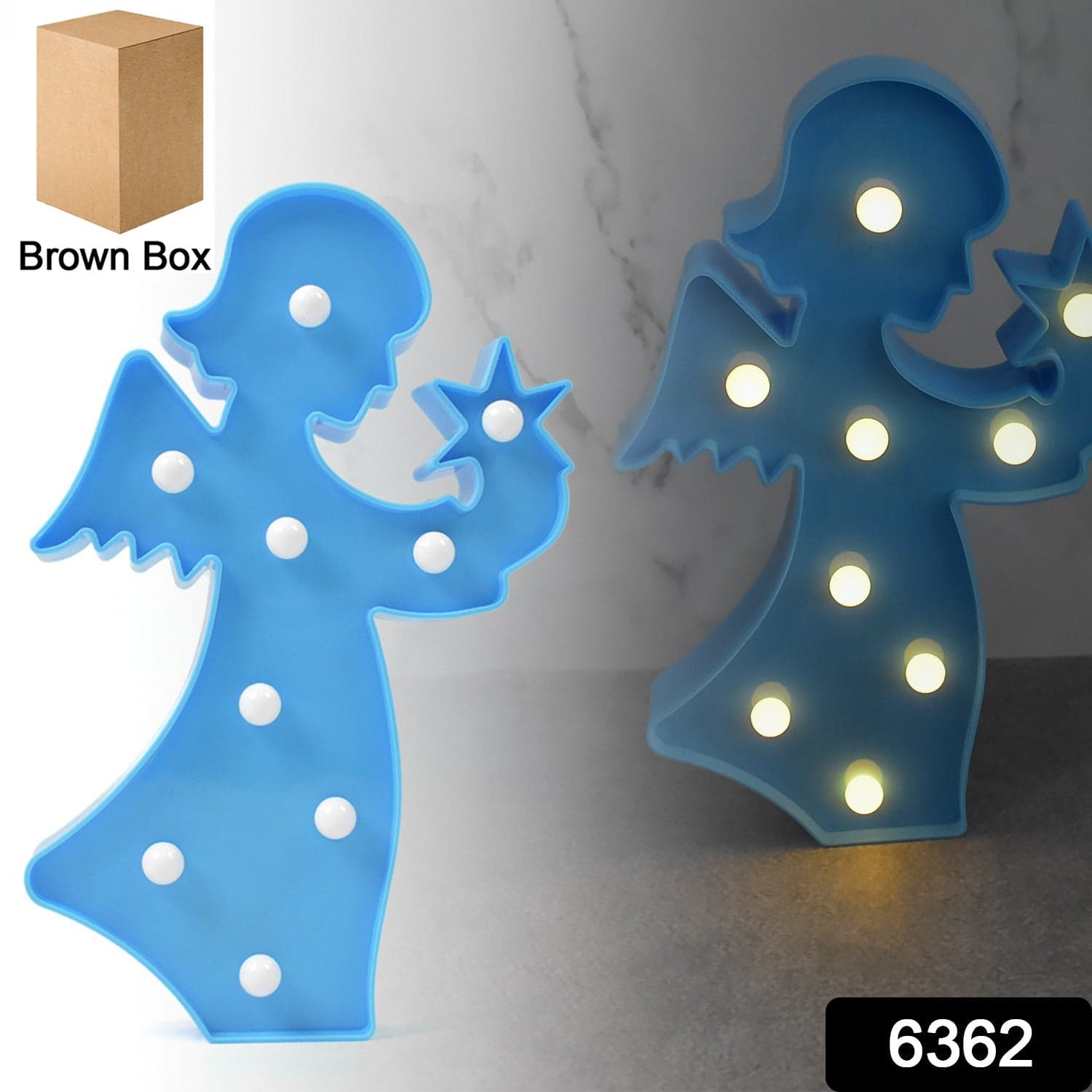 LED Angel Shape Night Light Desk Lamp (1 Pc / Battery Not Included) thumbnail 2