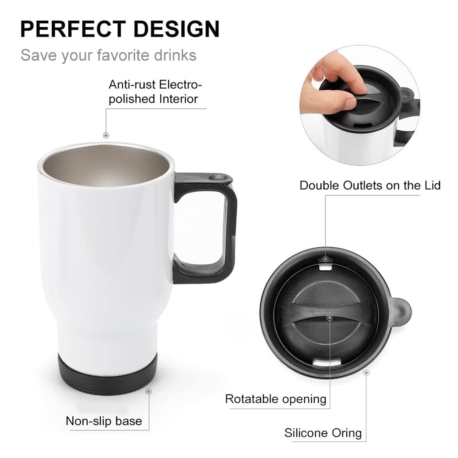 Stainless Steel Vacuum Glass Insulated Glass Coffee Cups 300ml Approx thumbnail 4
