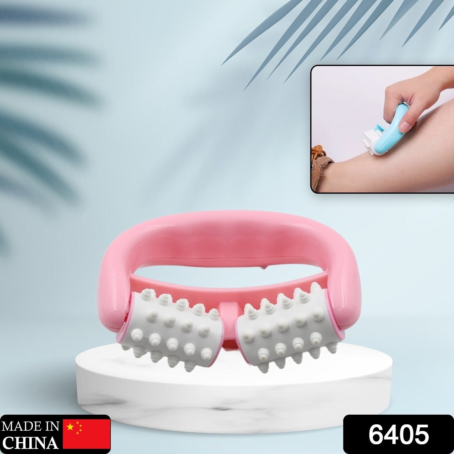Plastic Massage Roller - 2-Roller Manual Design for Cellulite & Muscle Pain Relief thumbnail 2