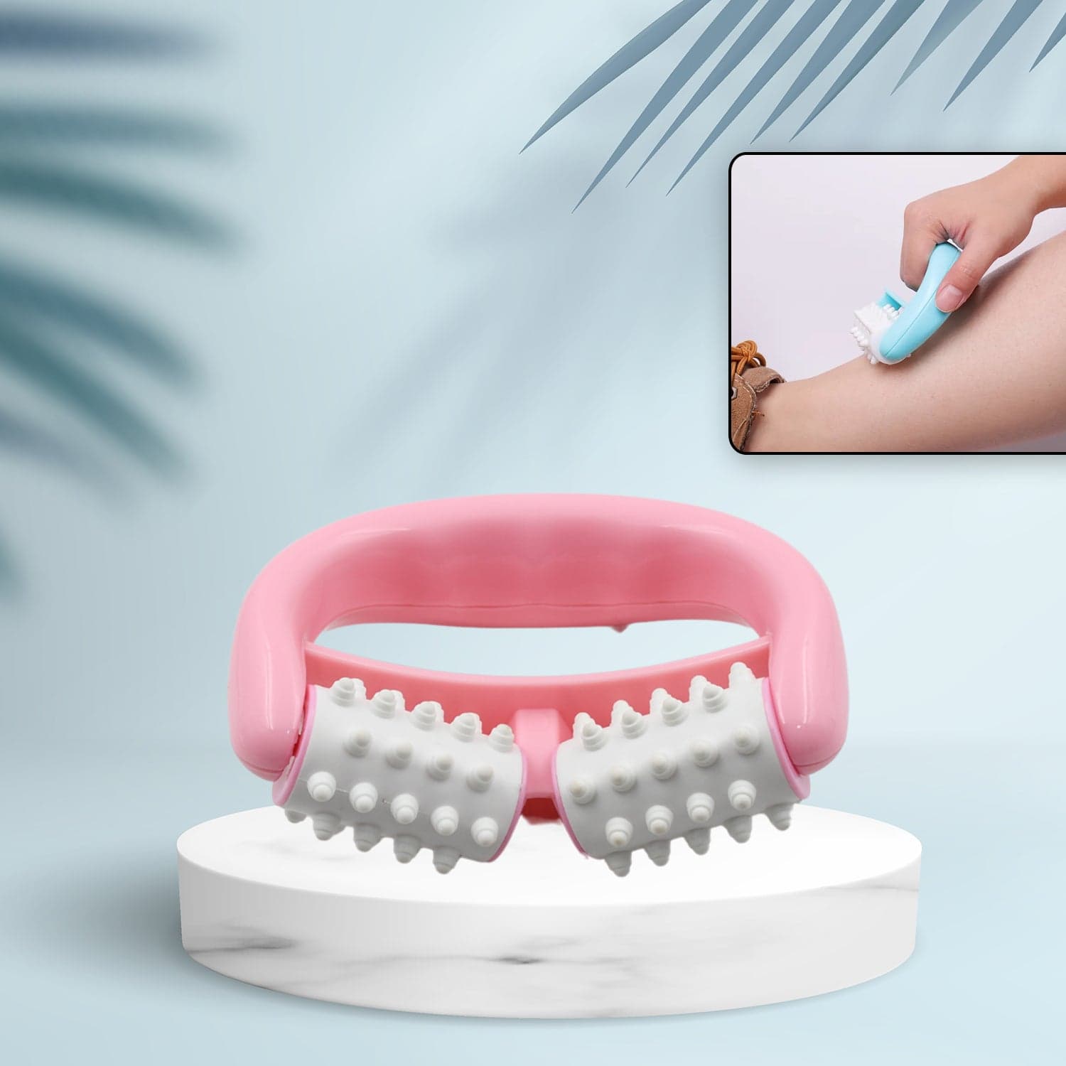 Plastic Massage Roller - 2-Roller Manual Design for Cellulite & Muscle Pain Relief thumbnail 3