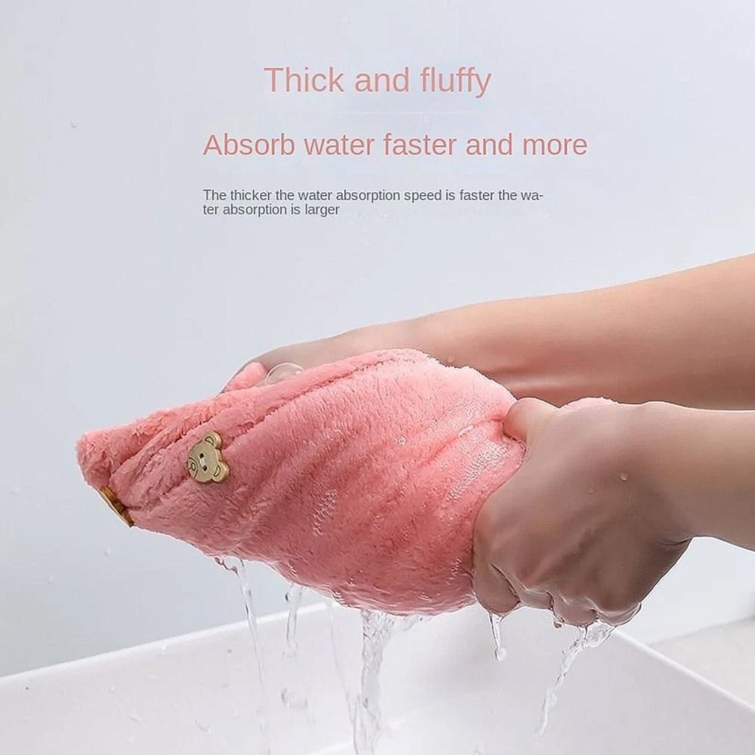 Hair Drying Magic Hair Cap Towel Wrap for Women Bath Towels (1 pc), Hair accessories thumbnail 4