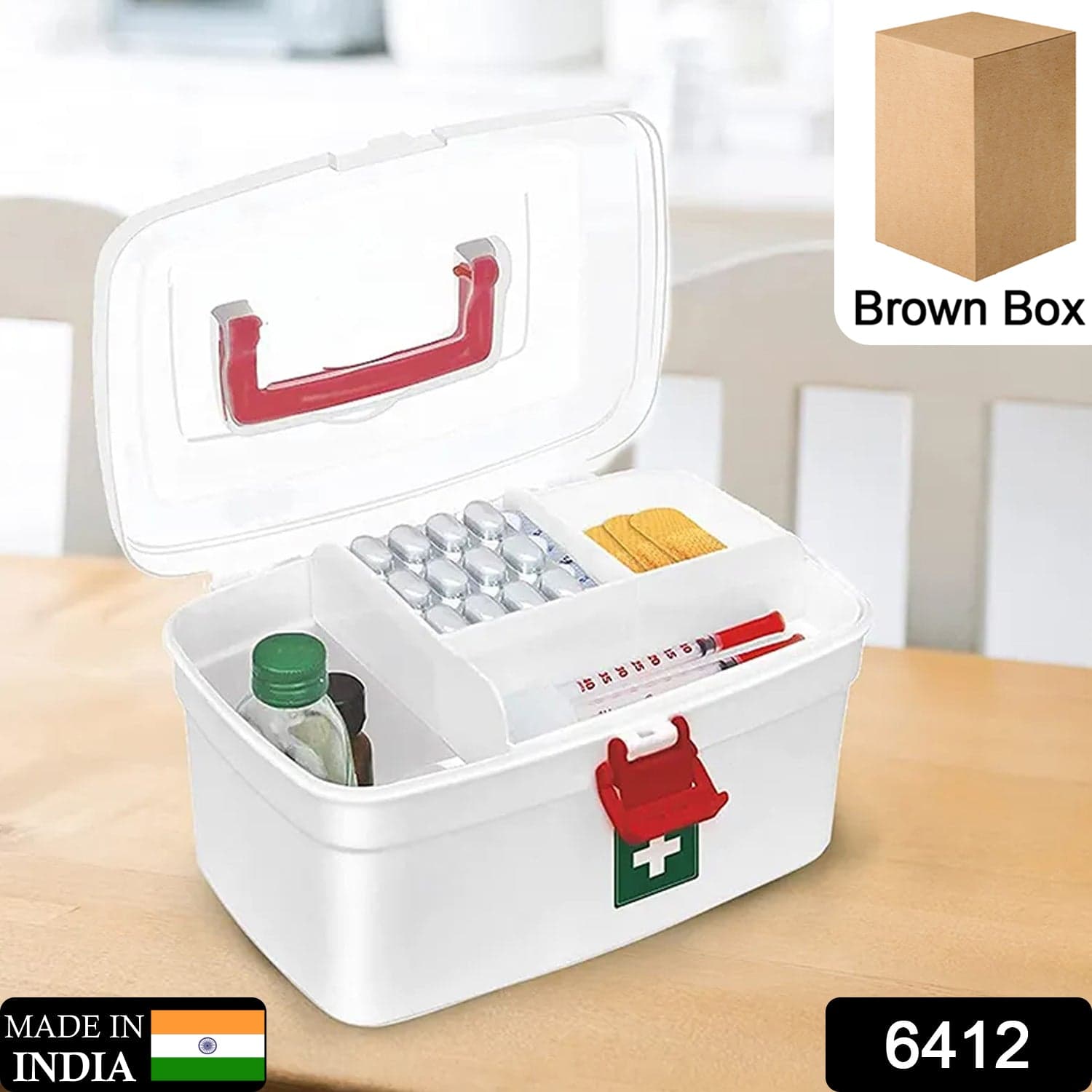 Medical Storage Box with Detachable Tray & Handle thumbnail 2