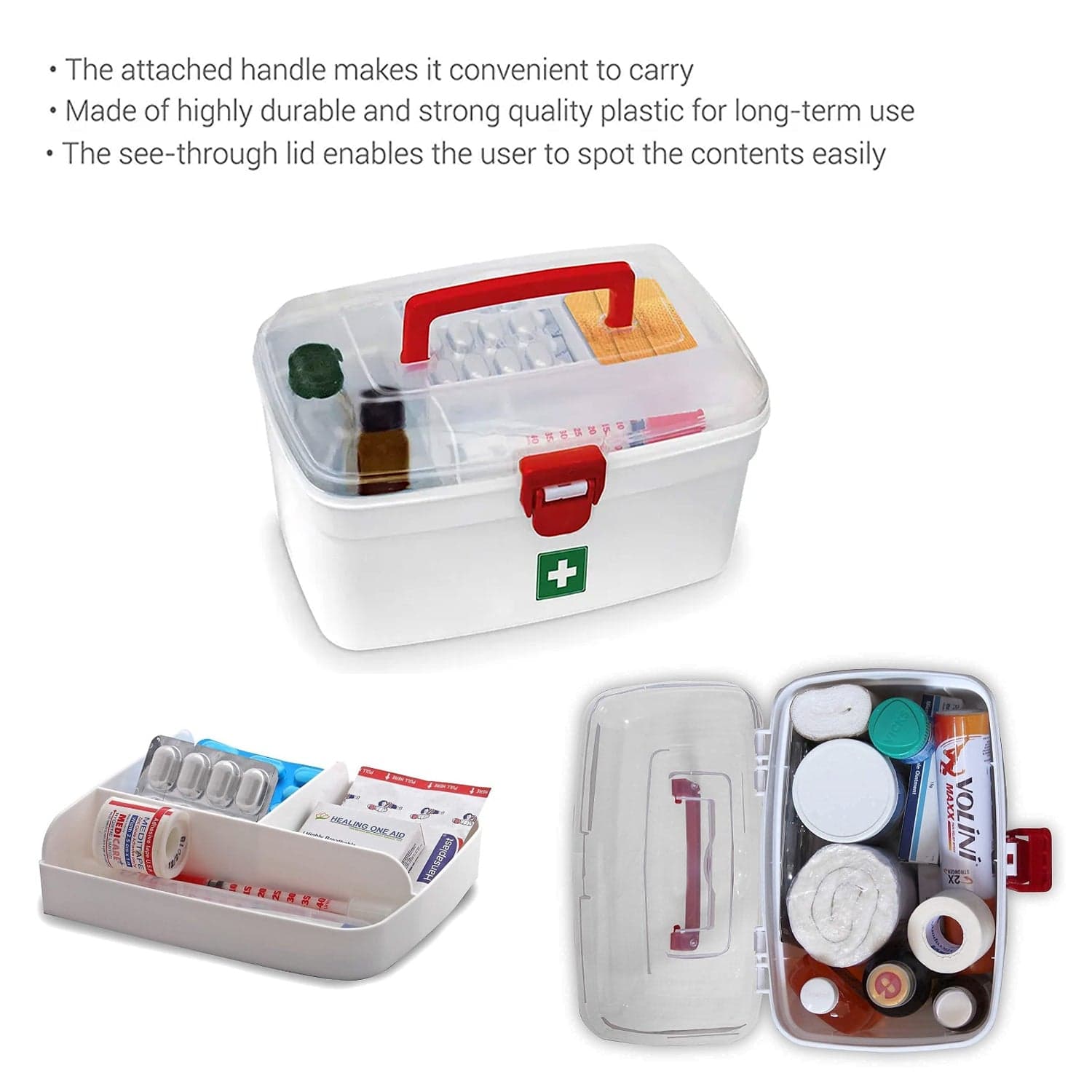 Medical Storage Box with Detachable Tray & Handle thumbnail 7
