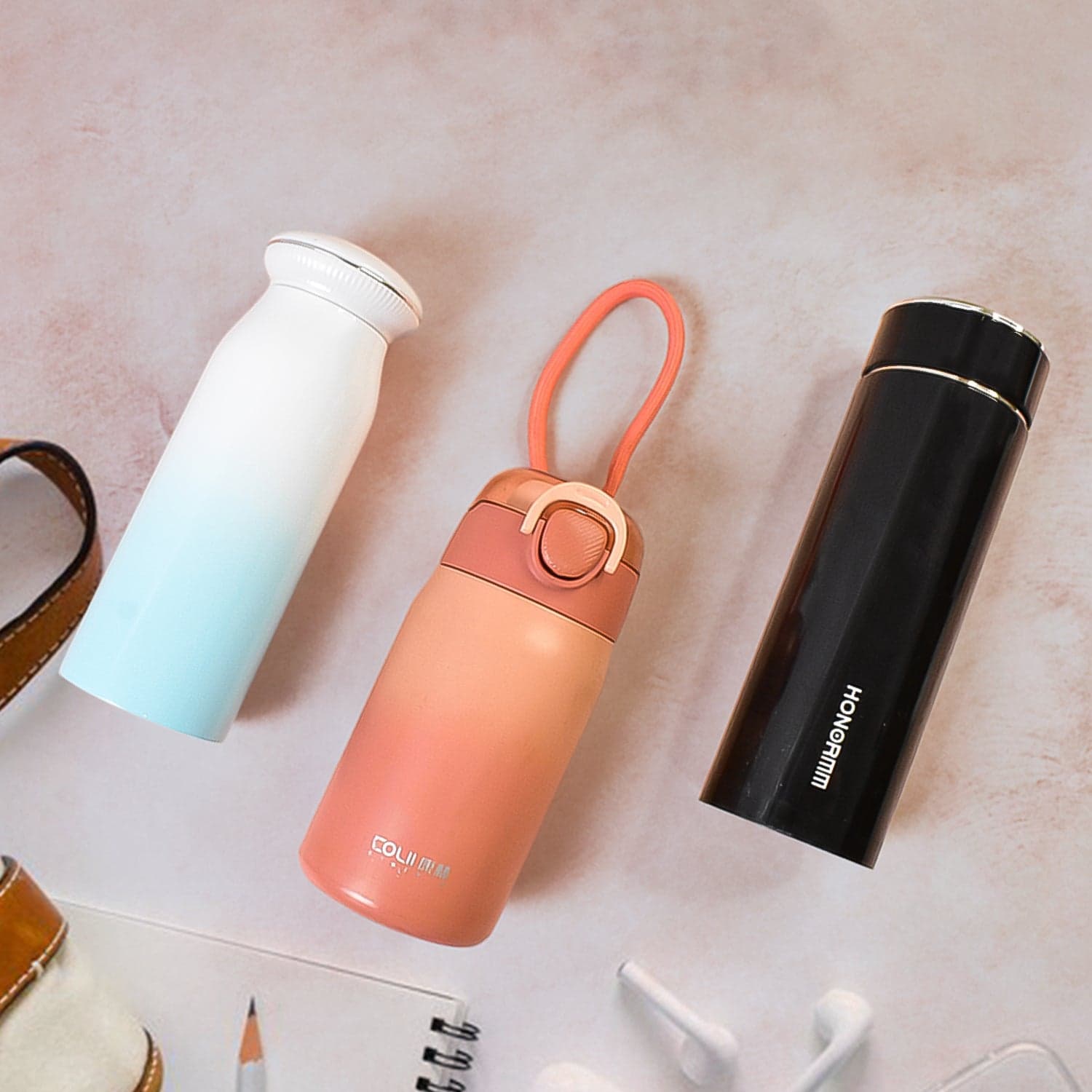 Stainless Steel Vacuum Water Bottle 400Ml 1 Pc thumbnail 2