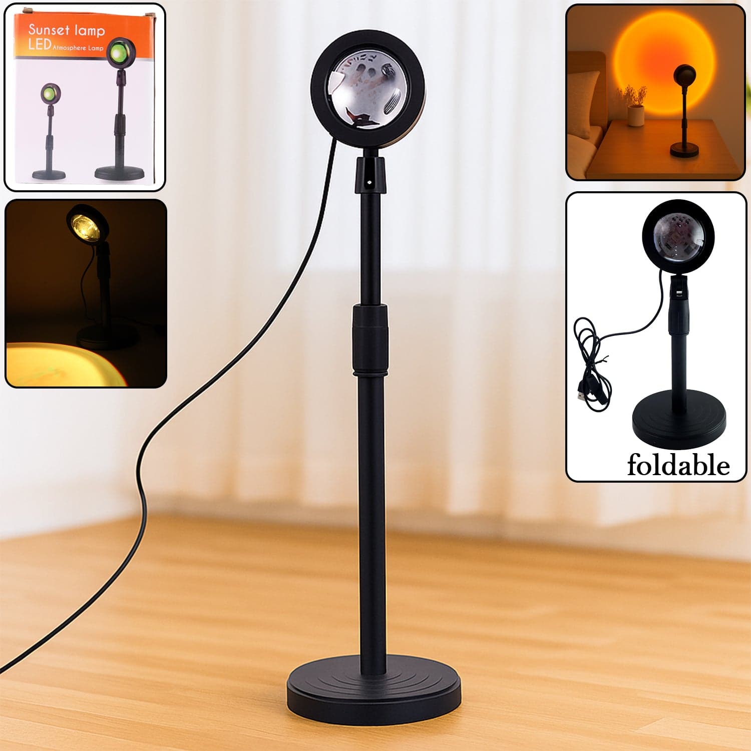 Multi Colors Sunset Lamp, Sunset Projection Lamp LED Night Lights thumbnail 1