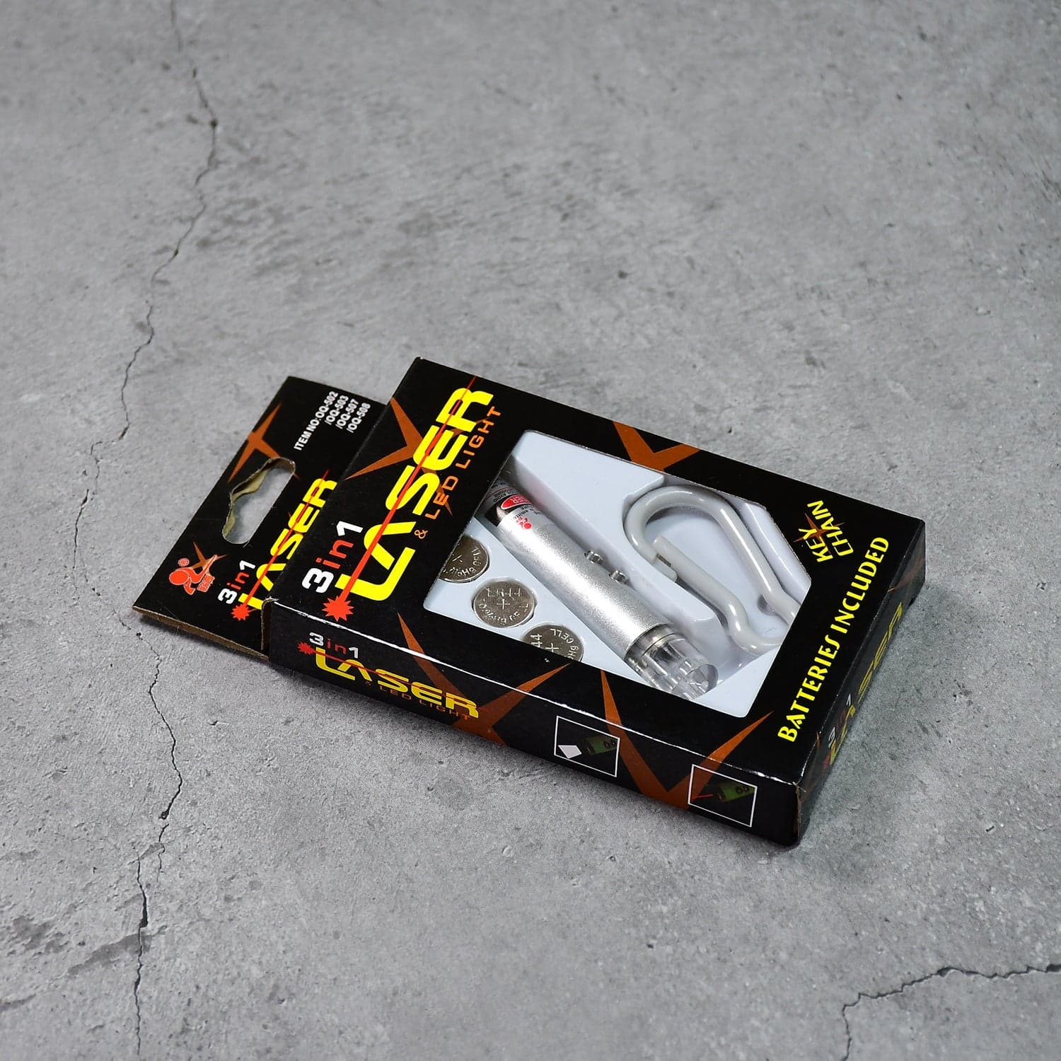 3 in1 Laser Light, LED Flashlight + Torch Keychain + Laser Pointer thumbnail 1