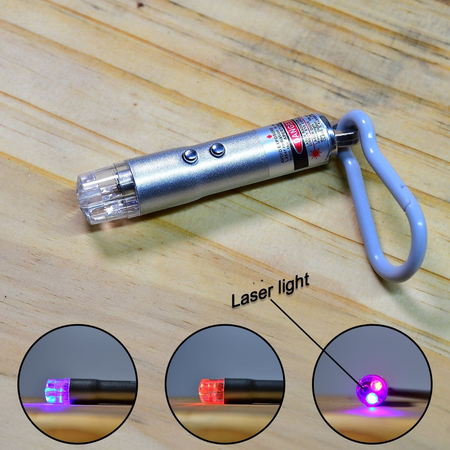 3 in1 Laser Light, LED Flashlight + Torch Keychain + Laser Pointer thumbnail 7