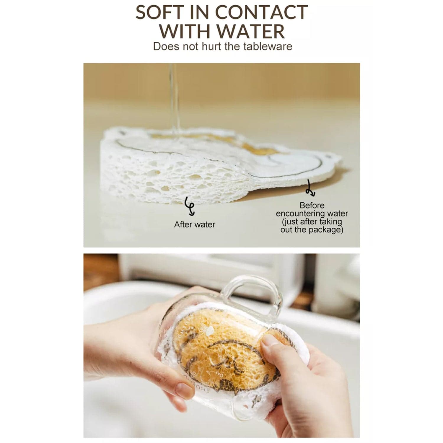 Compressed Wood Pulp Sponge. Creative Cartoon Design Scouring Pad Dishwashing Absorbing Pad. Kitchen Cleaning Tool. thumbnail 7