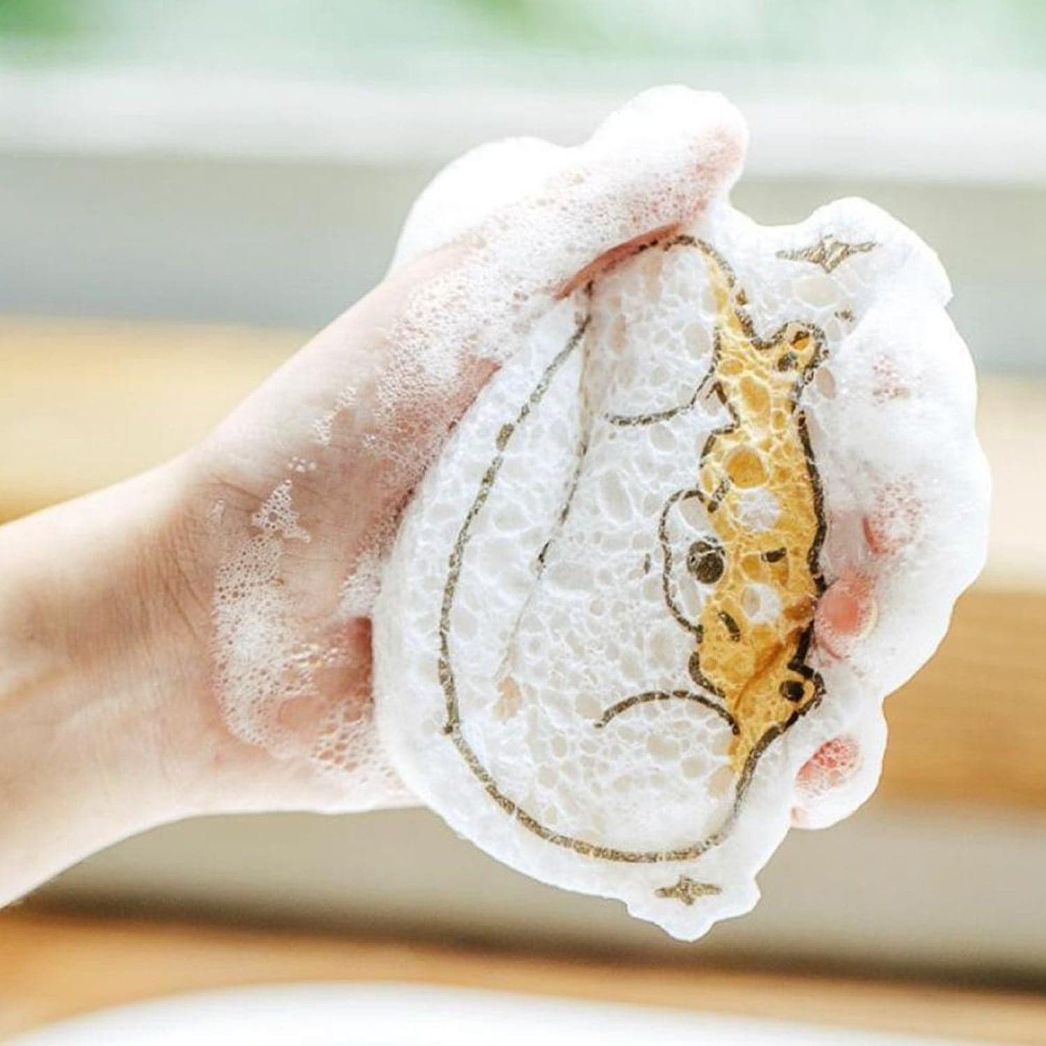 Cartoon Wood Pulp Sponge for Dishwashing Absorbent Cleaning Pad thumbnail 10