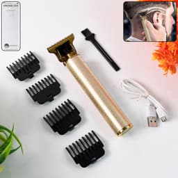 Men'S Hair Trimmer & Beard Clipper With 4 Adjustable Blades & Cleaning Brush
